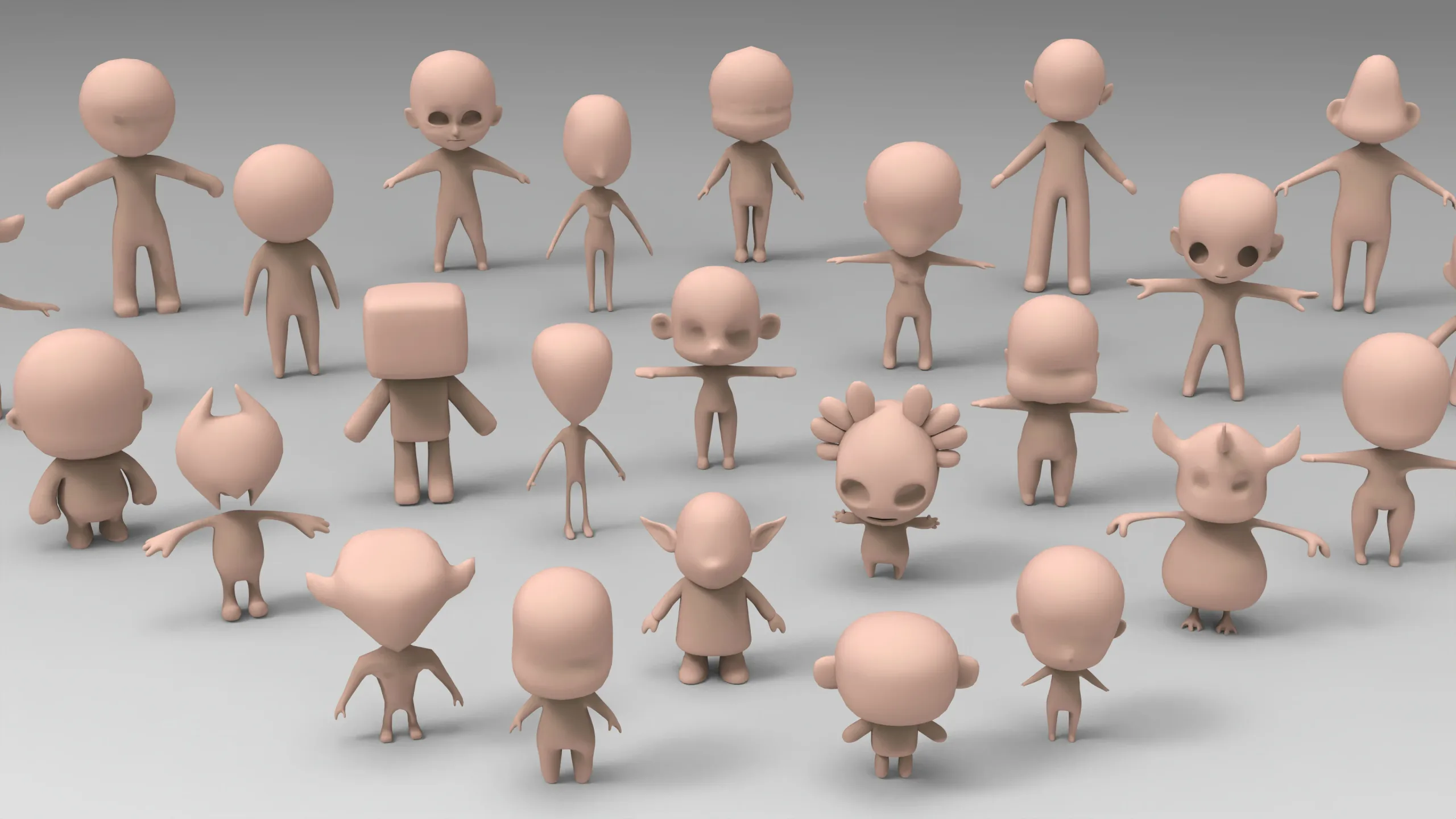 25 Basemesh chibi collection