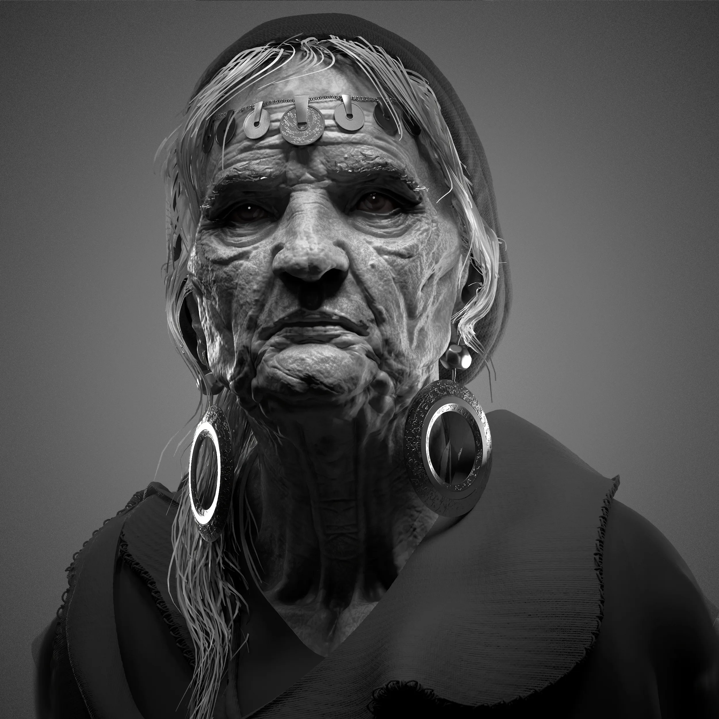 Old Lady project files + FULL video process in normal speed (without explanation)