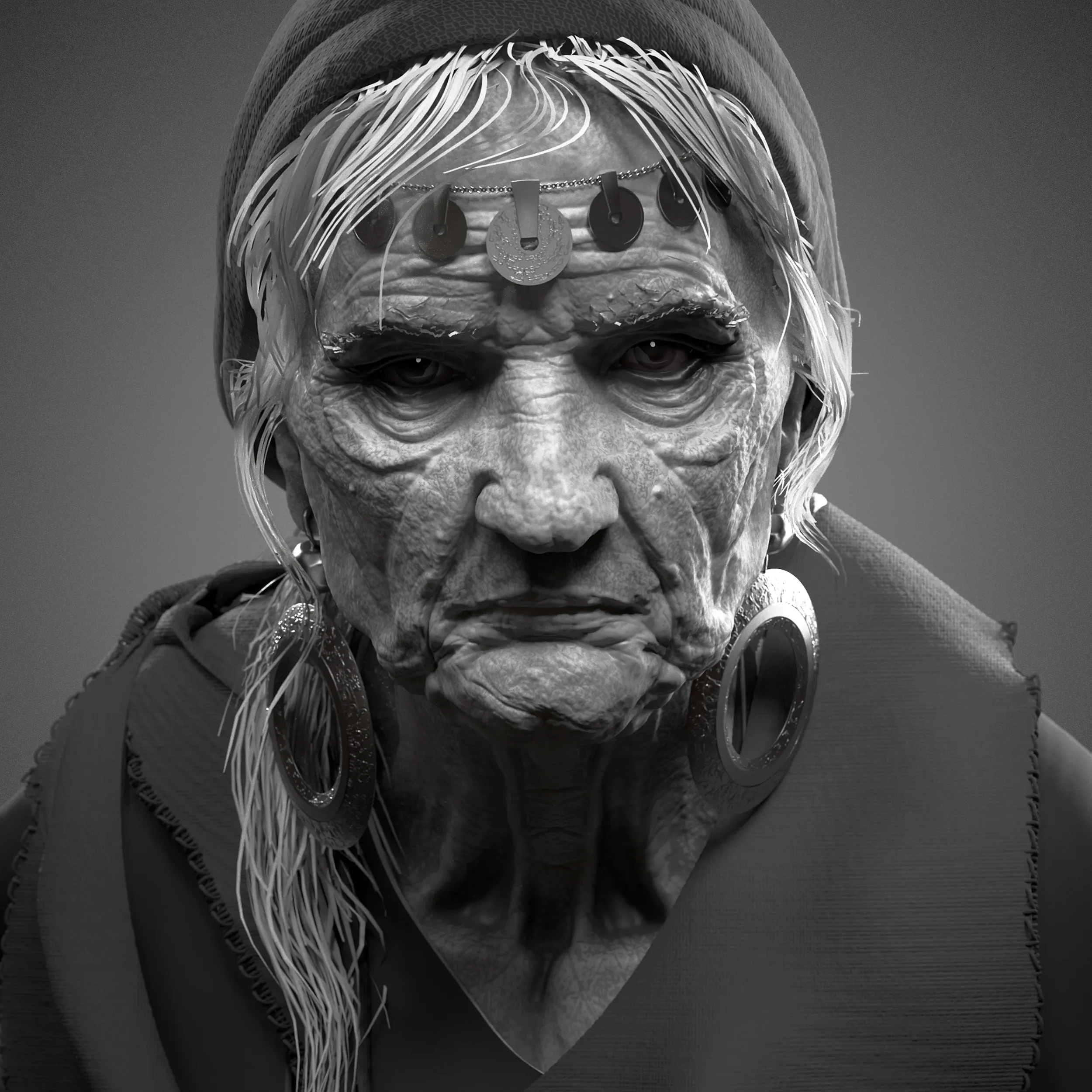 Old Lady project files + FULL video process in normal speed (without explanation)