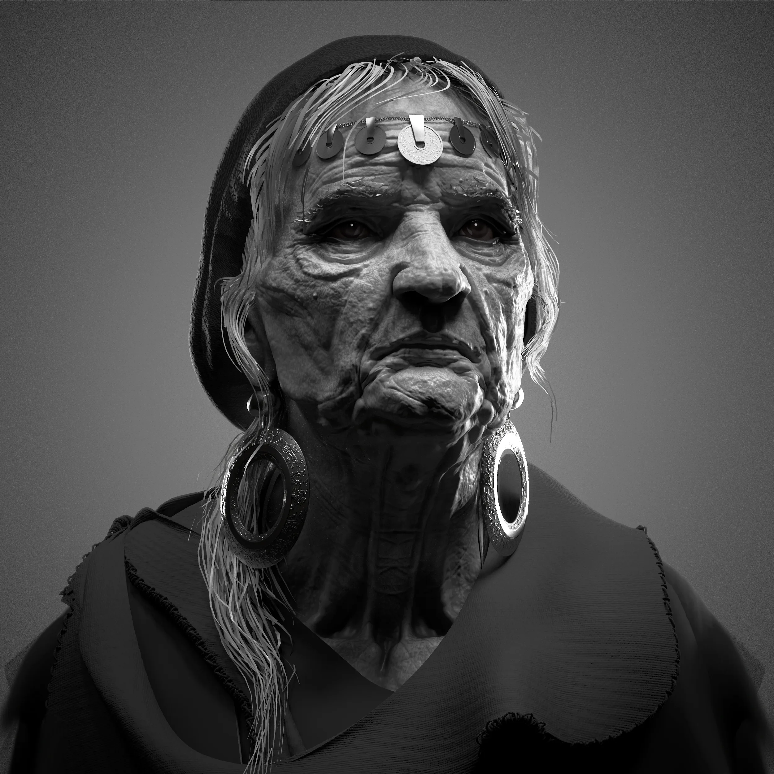 Old Lady project files + FULL video process in normal speed (without explanation)