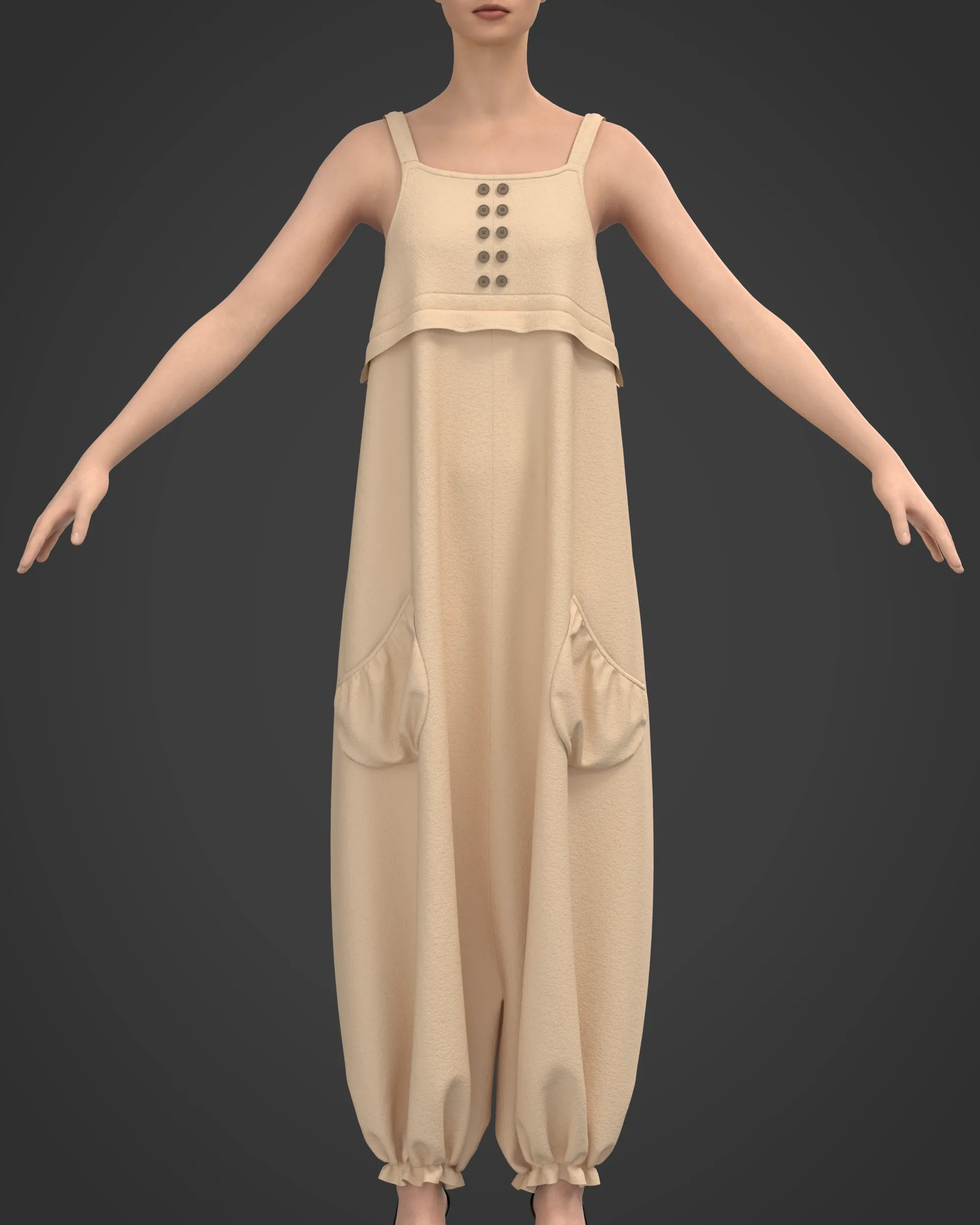 7 Women's Long Jumpsuit + Zprj +Fbx +Obj