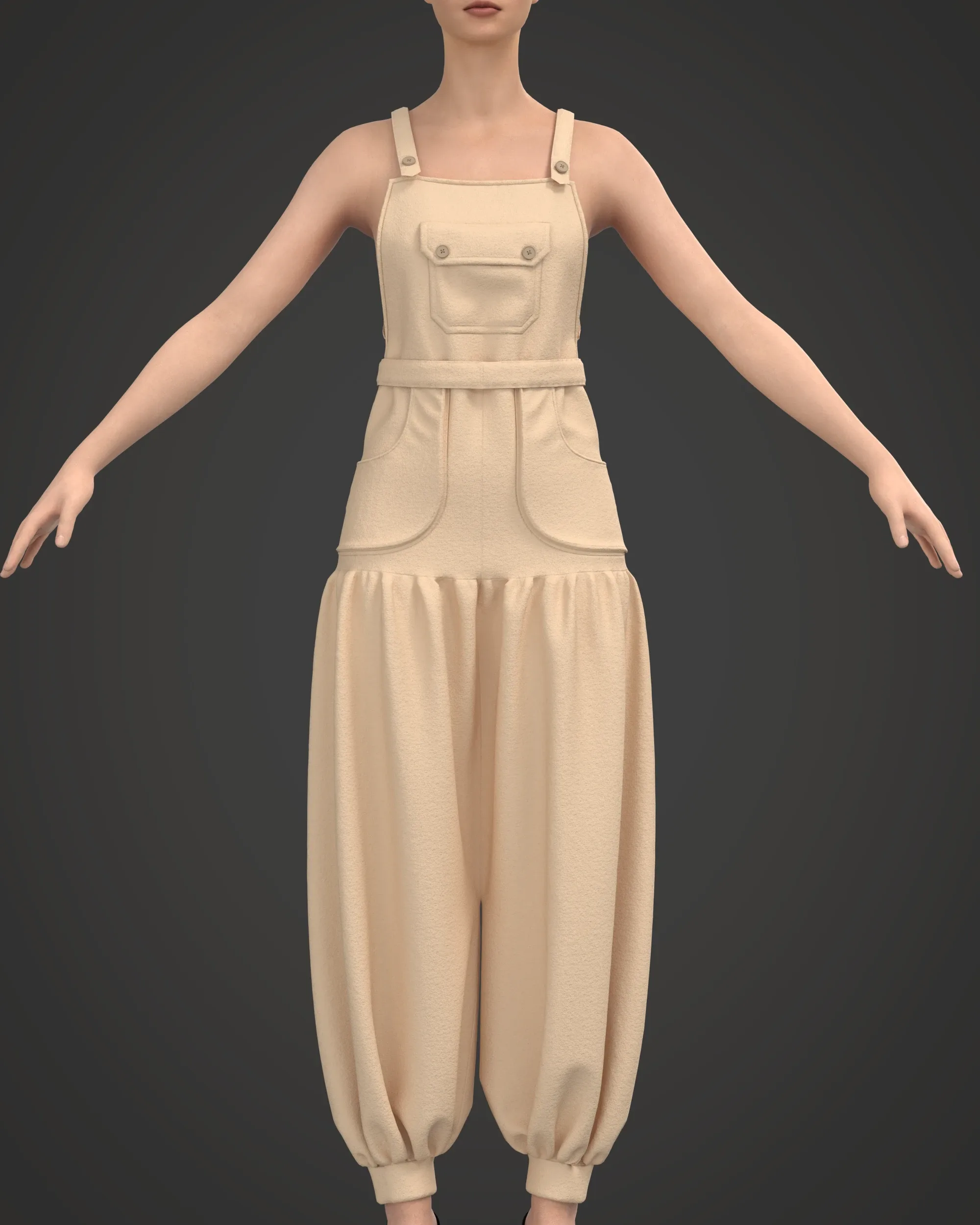 7 Women's Long Jumpsuit + Zprj +Fbx +Obj