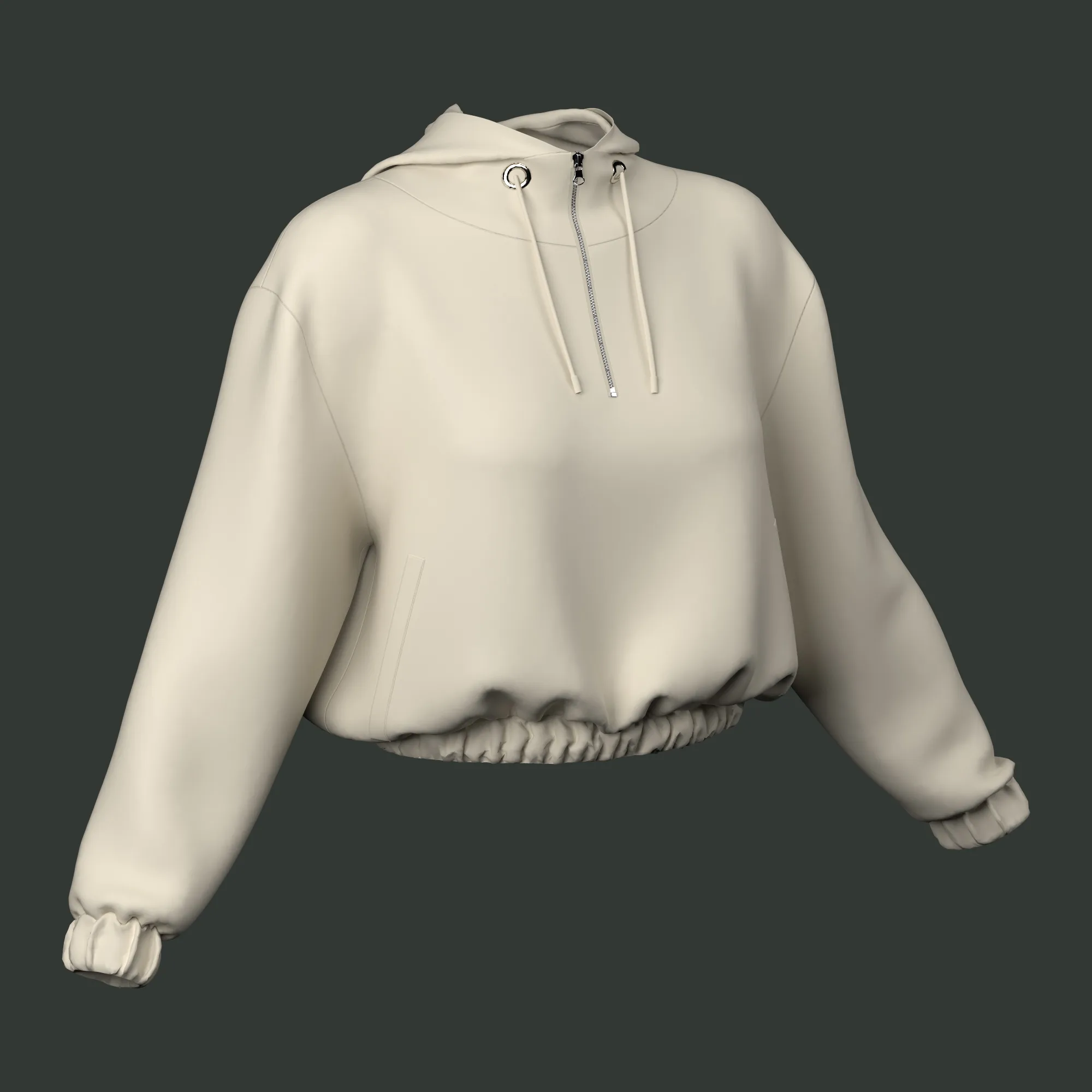5 Female Cropped Hoodies / Marvelous & Clo3d Files (.zprj & .zpac) + OBJ + FBX