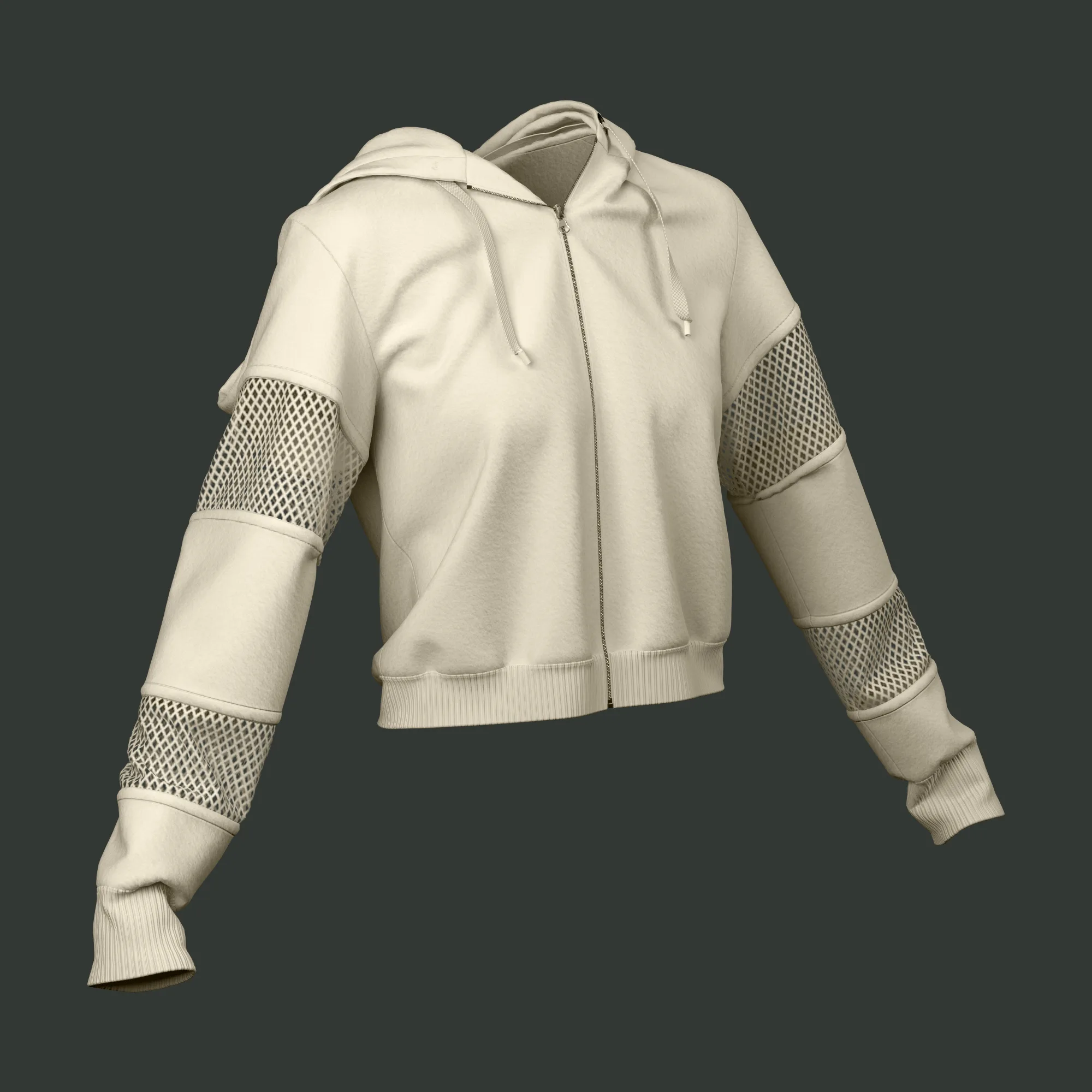 5 Female Cropped Hoodies / Marvelous & Clo3d Files (.zprj & .zpac) + OBJ + FBX