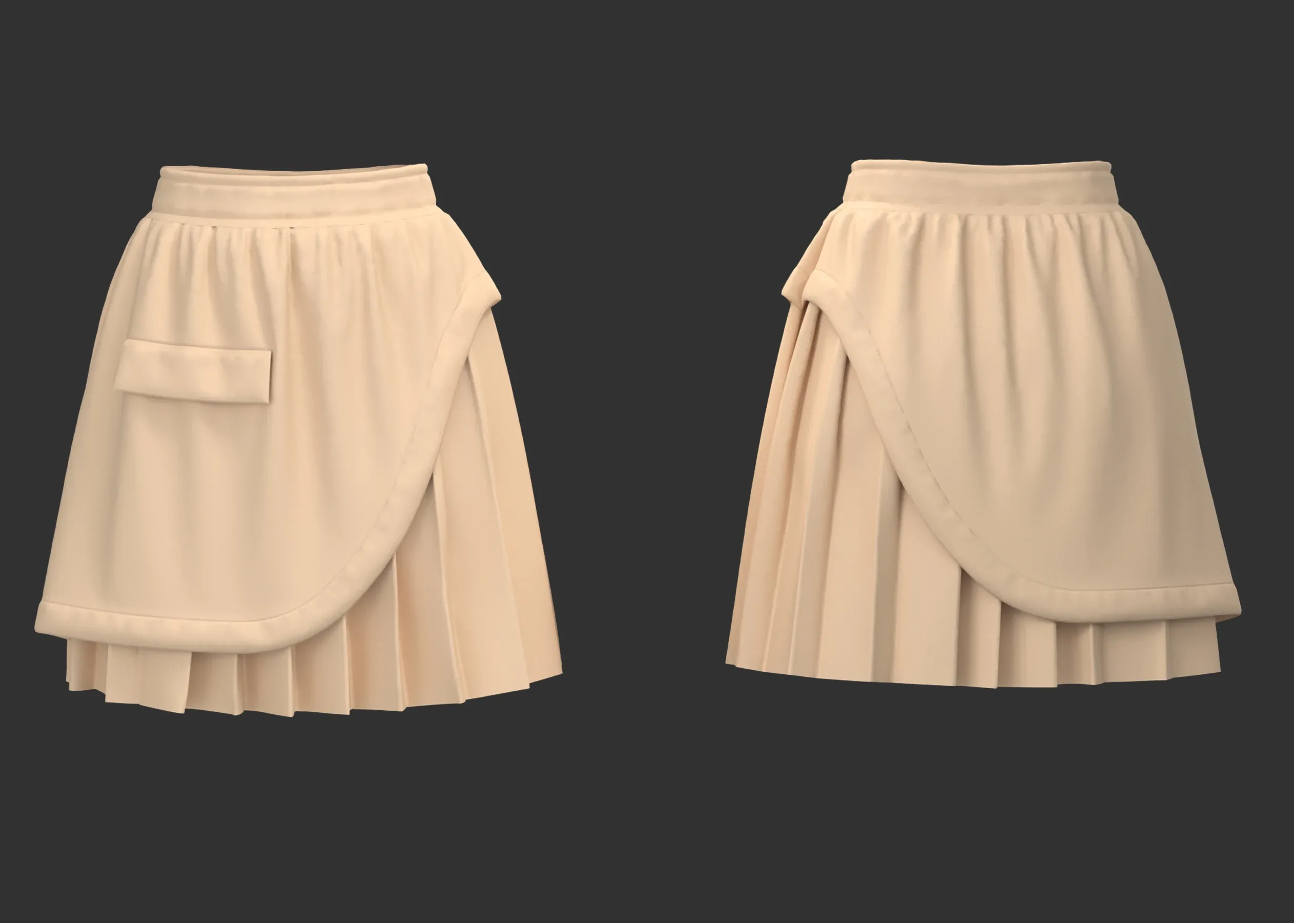 14 Women's Skirt + Zprj +Fbx +Obj