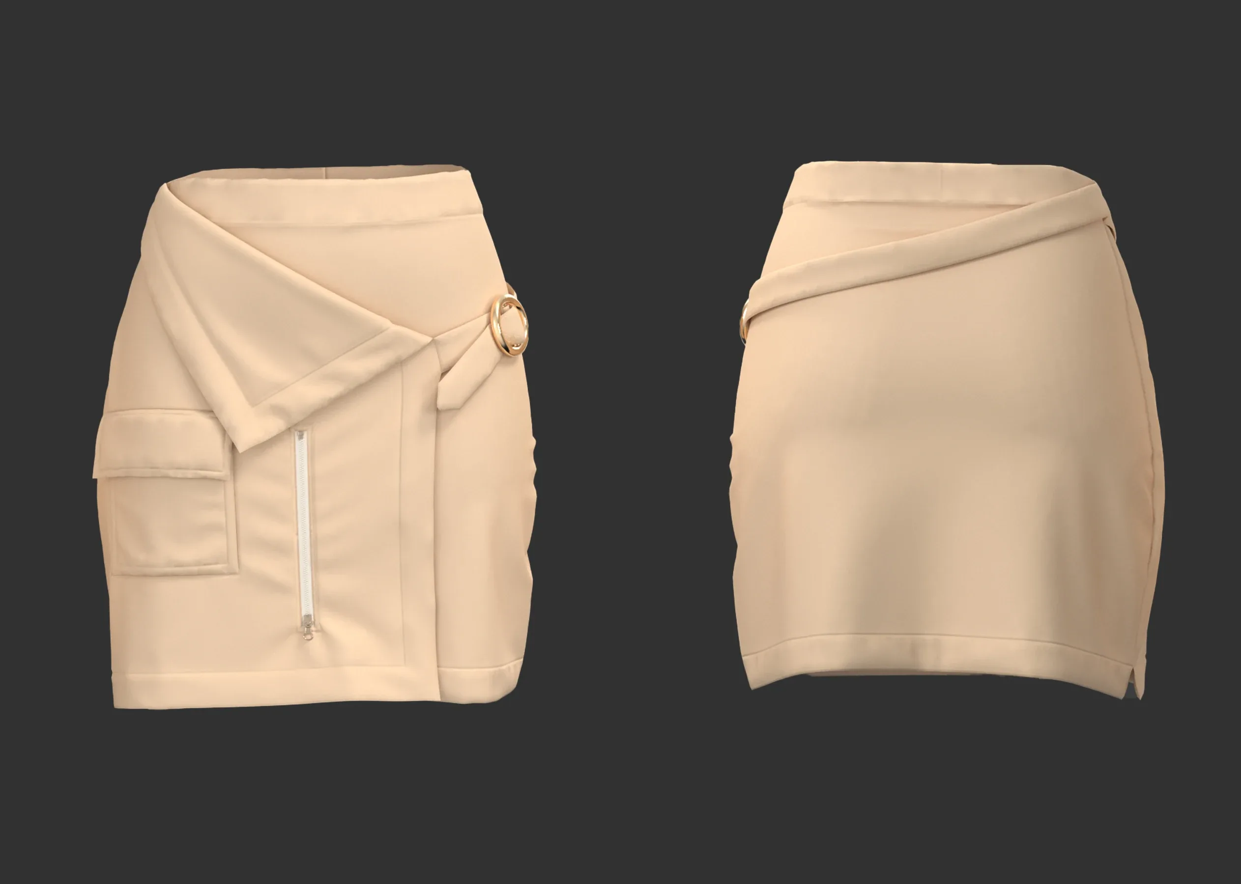 14 Women's Skirt + Zprj +Fbx +Obj