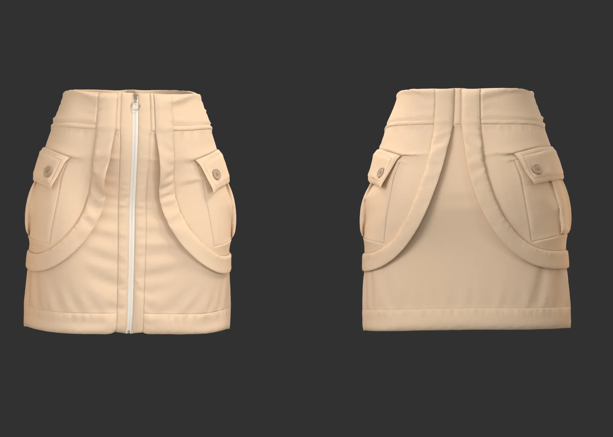 14 Women's Skirt + Zprj +Fbx +Obj