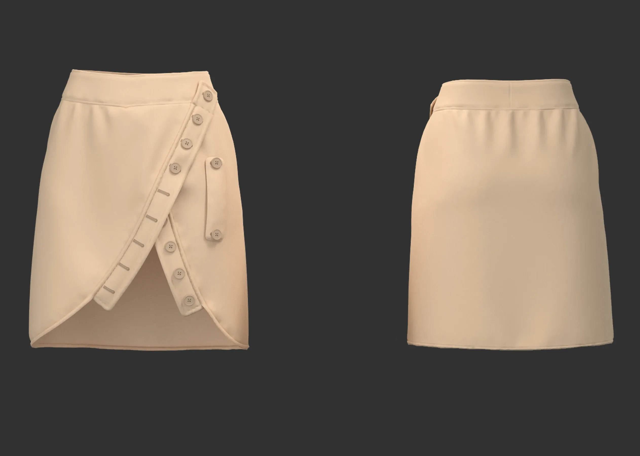 14 Women's Skirt + Zprj +Fbx +Obj