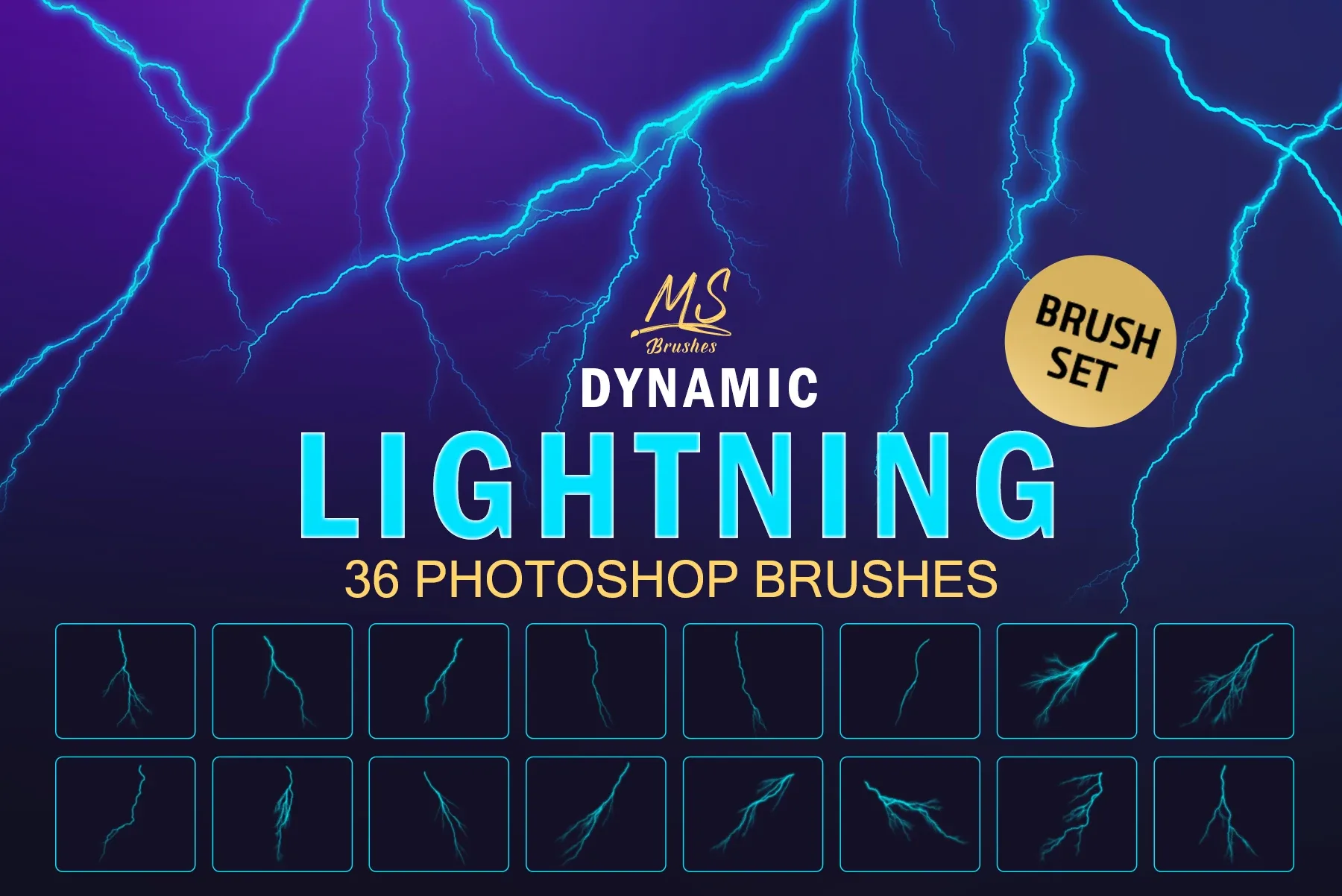 Lightning Photoshop Brushes