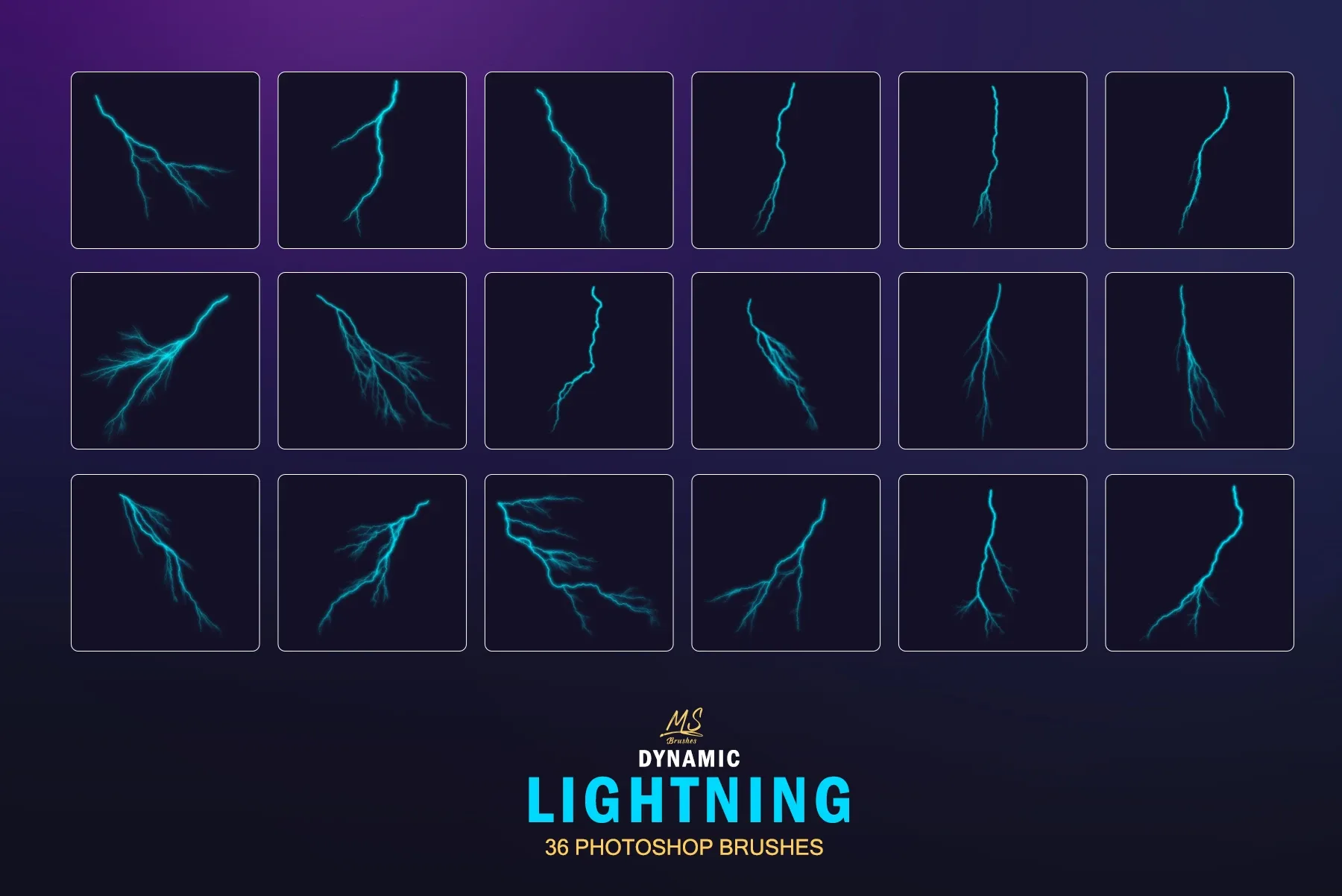 Lightning Photoshop Brushes