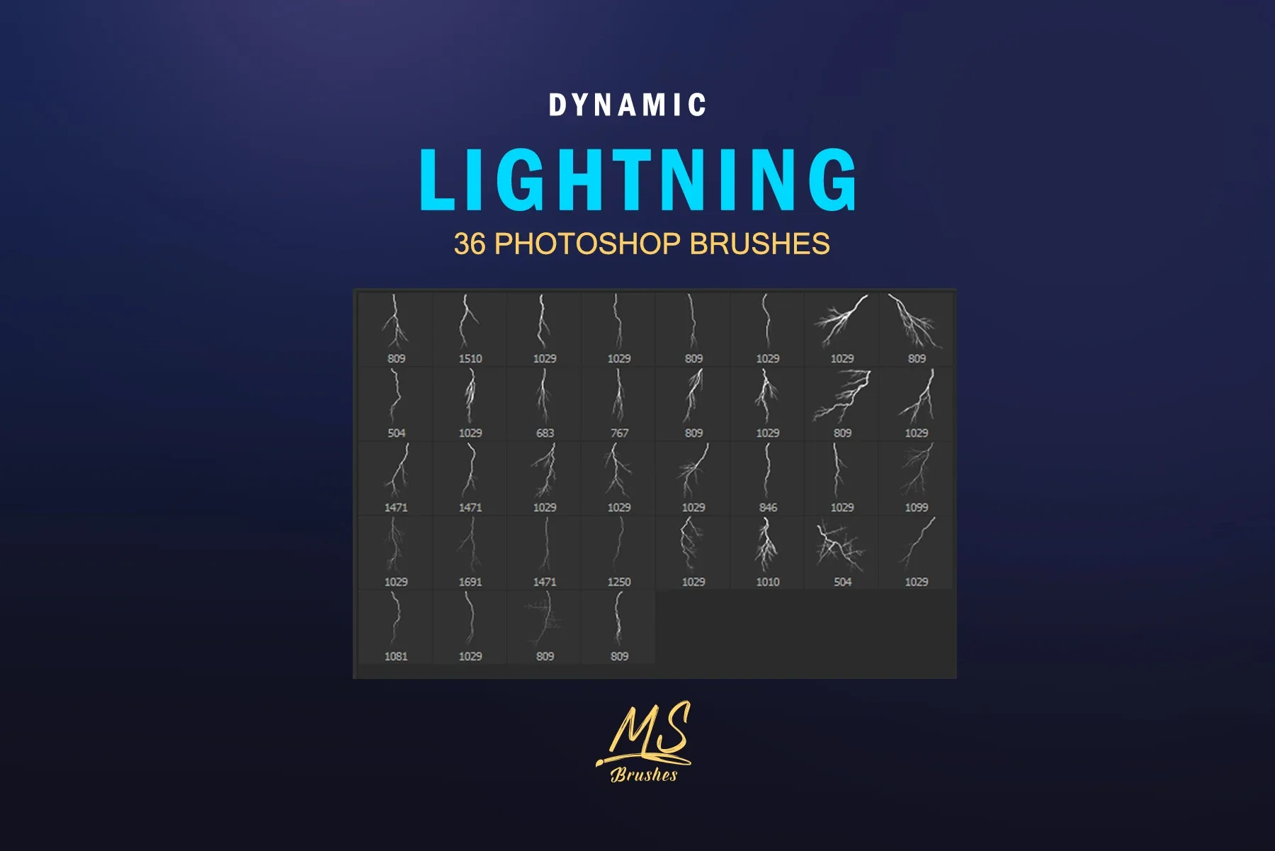 Lightning Photoshop Brushes