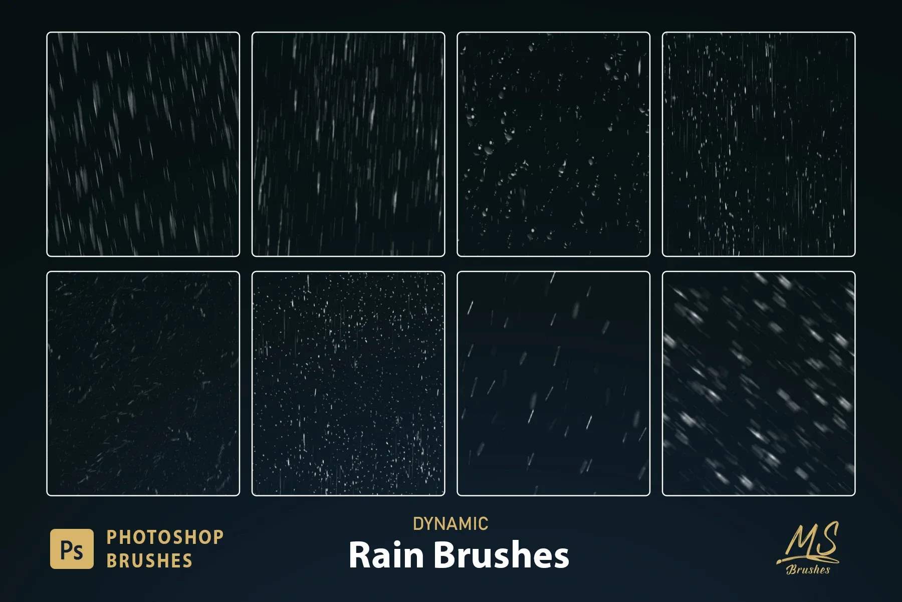 Rain Photoshop Brushes