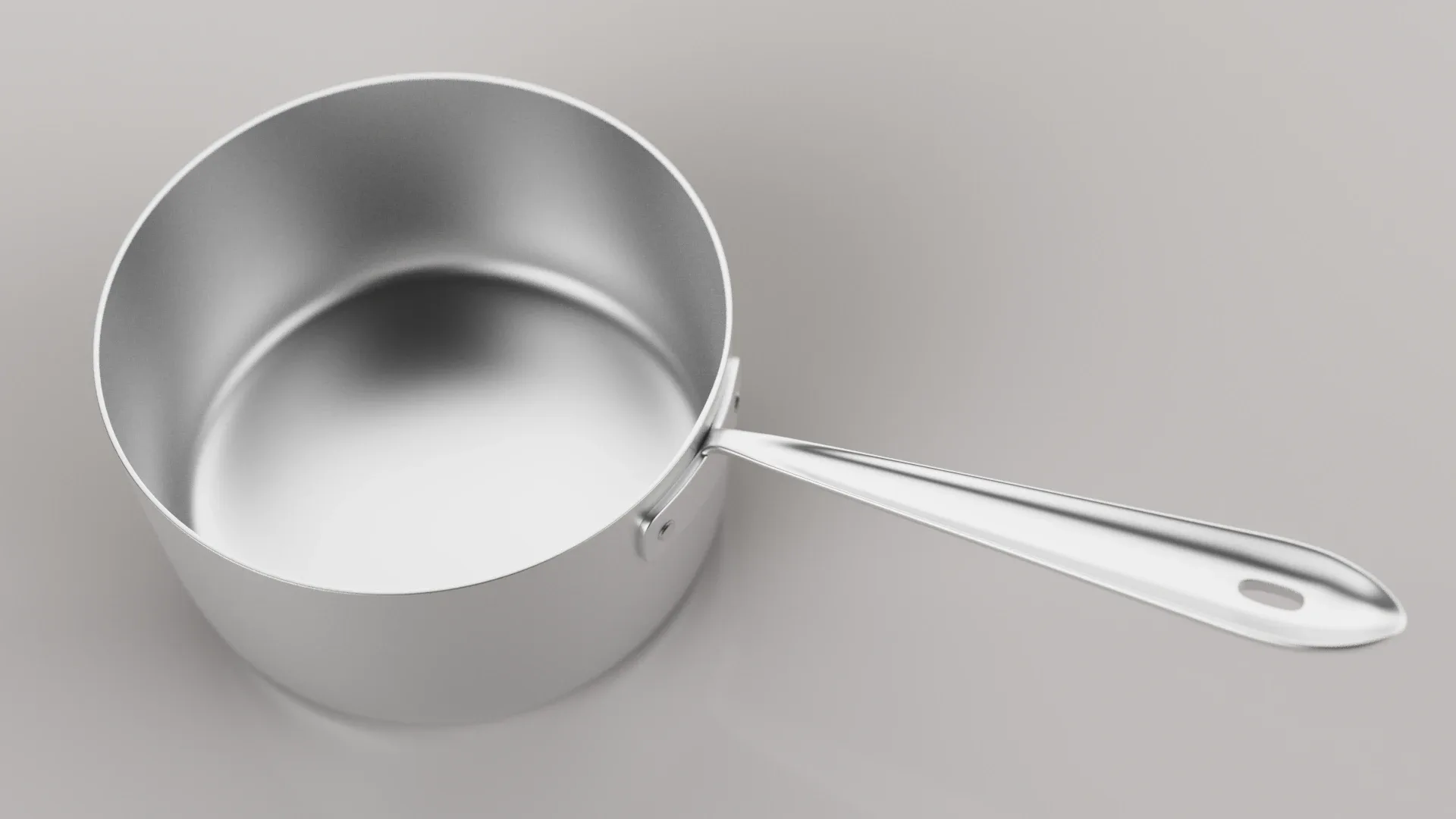 Realistic Stainless Steel Pan