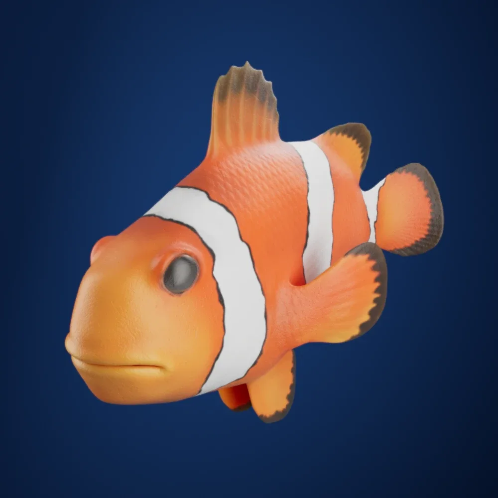 Cute Realistic Animation-Ready Clownfish