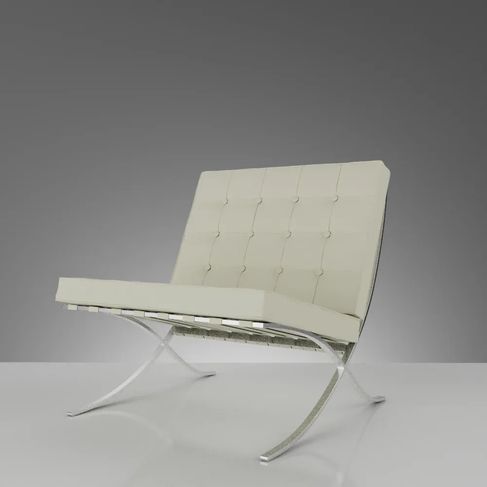 Realistic Barcelona-Style Chair