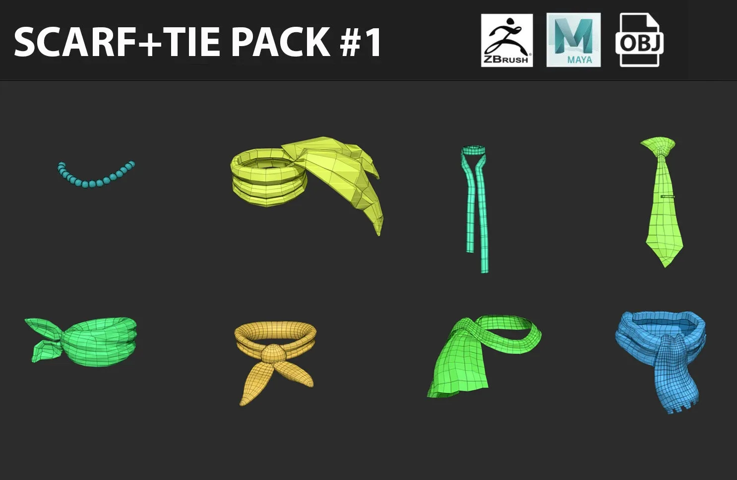 Ultimate Scarf + Tie Model Pack #1