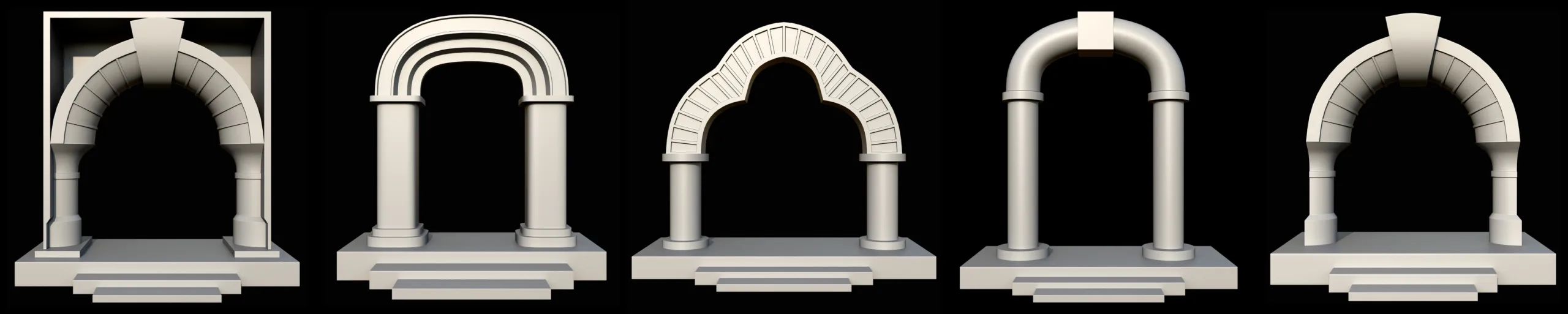 35 Arch Base Mesh Pack