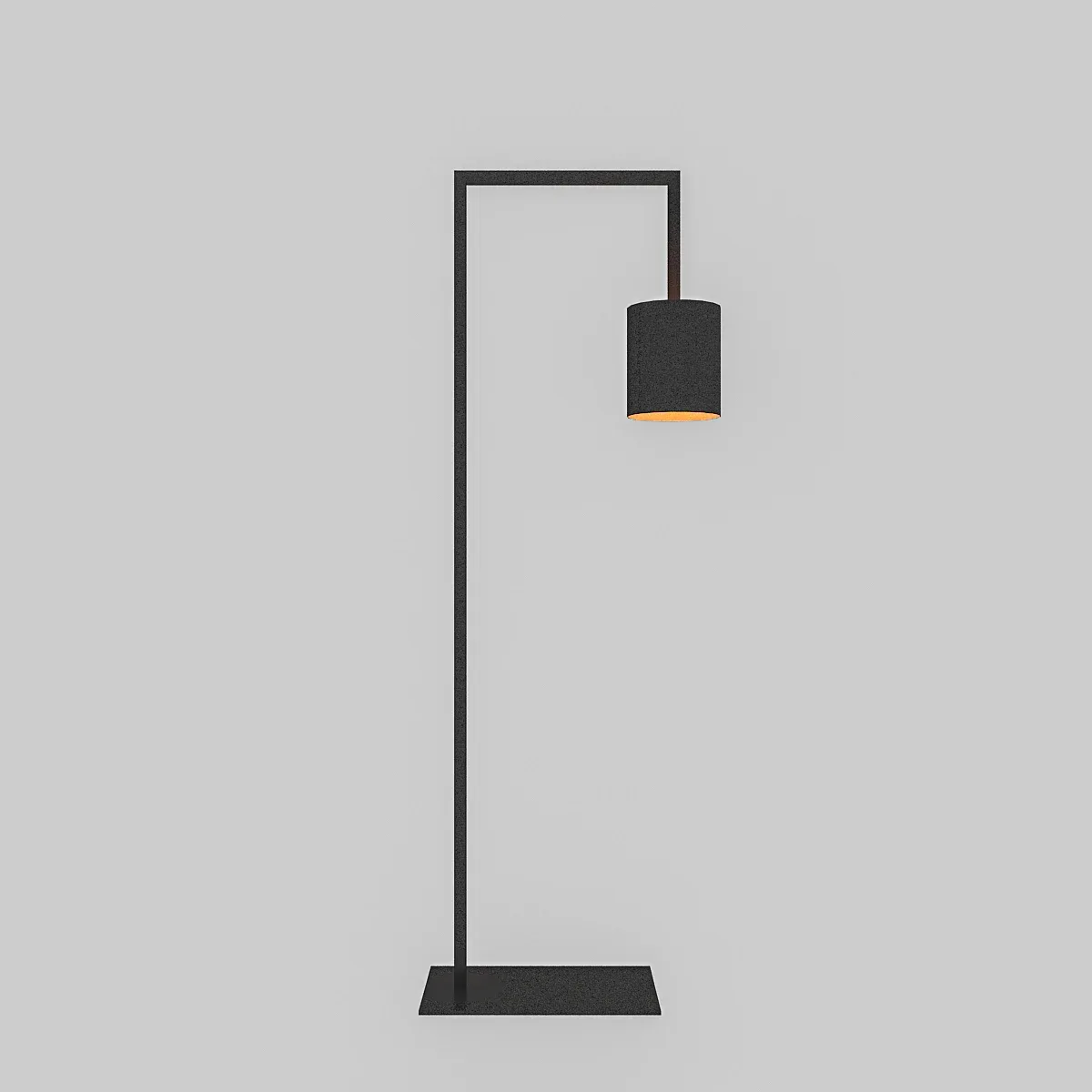 3D Black Floor Lamp 3D model