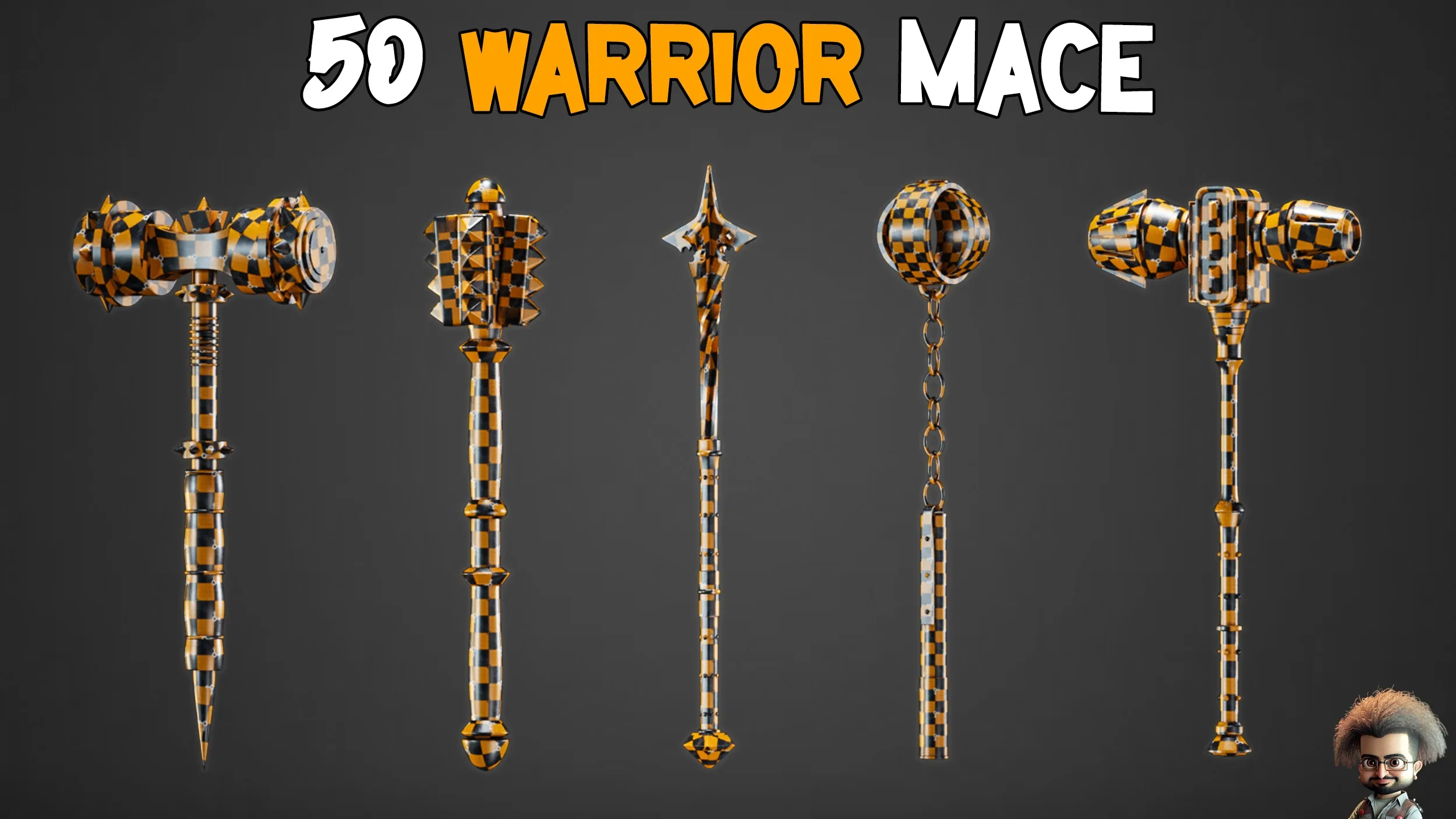 50 Warrior Mace Base Mesh - VOL 03 ( Game Ready )