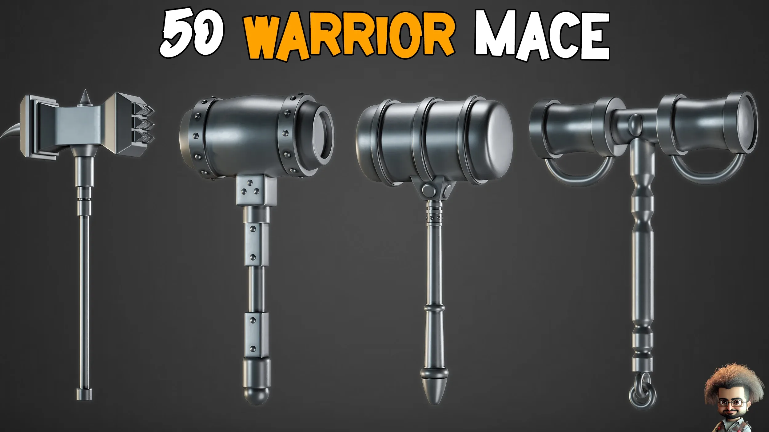 50 Warrior Mace Base Mesh - VOL 03 ( Game Ready )