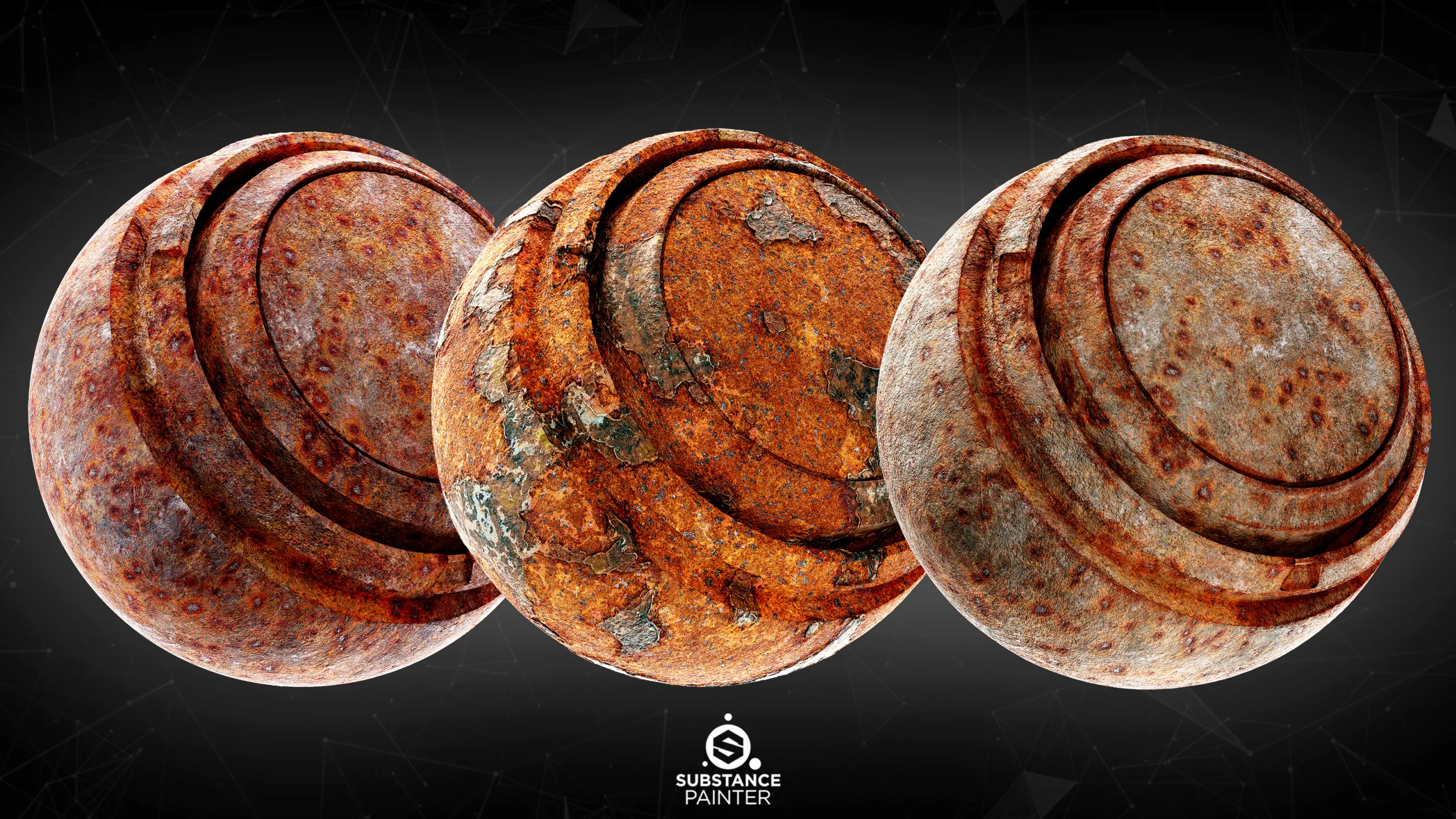 30 Post Apocalyptic Metal Smart Materials For Substance Painter_VOL01