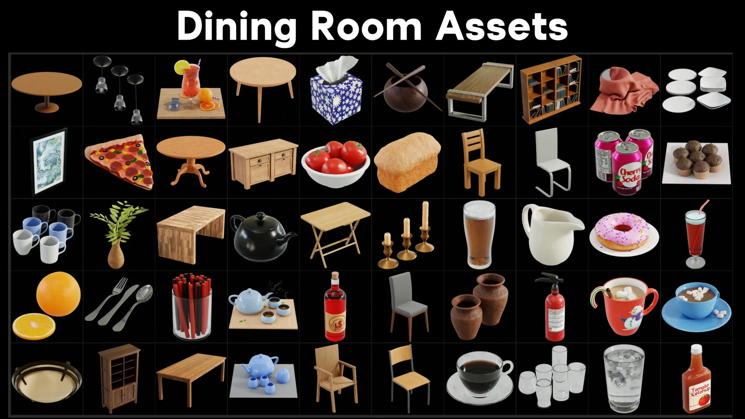 Furniture and Home Asset Pack (Blender)