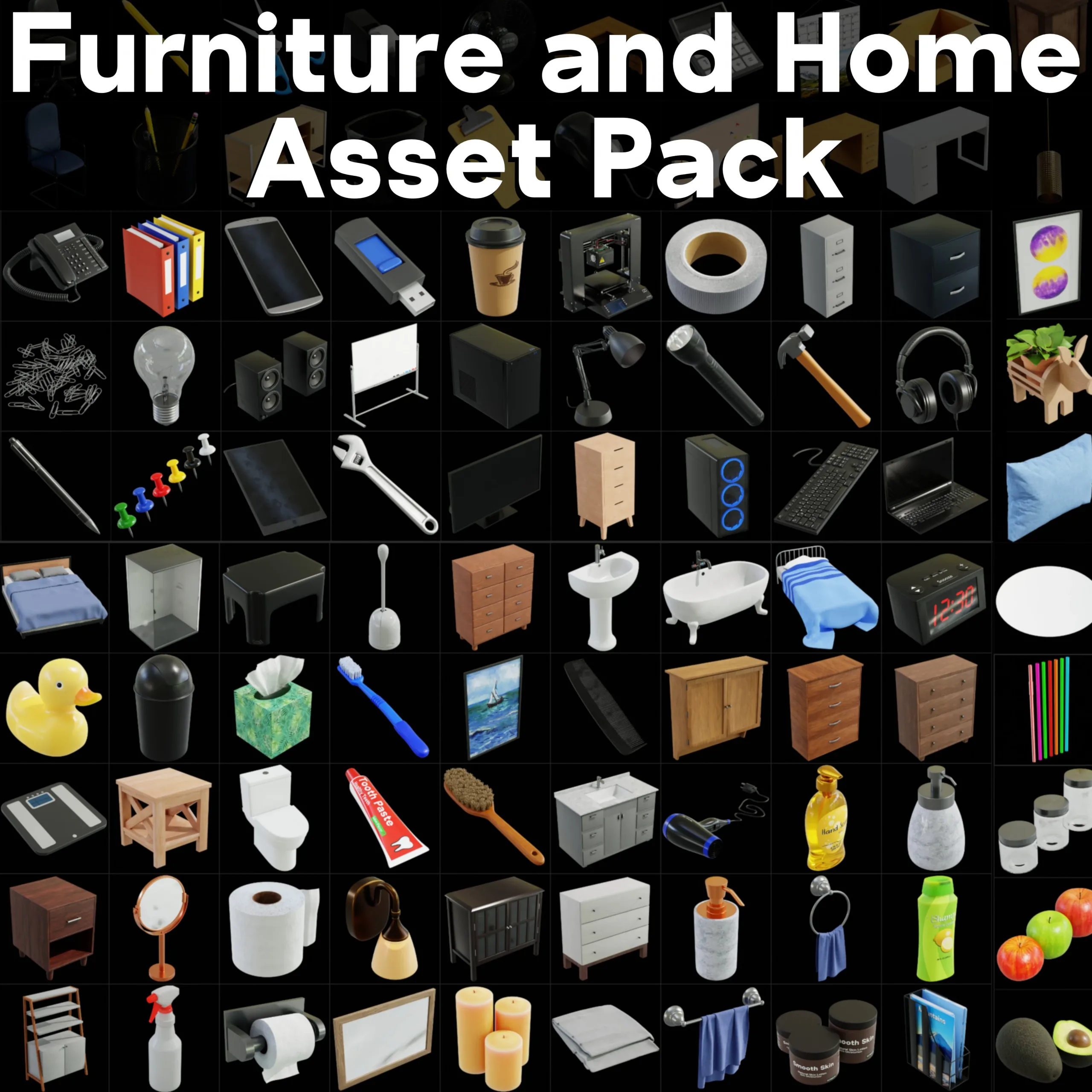 Furniture and Home Asset Pack (Blender)