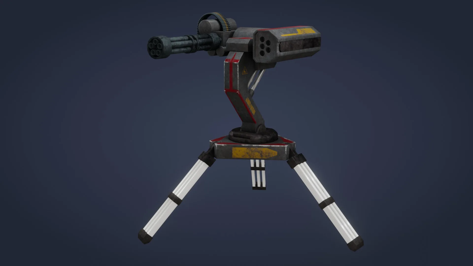 Sci-Fi Turret - Low Poly - Game Ready - PBR