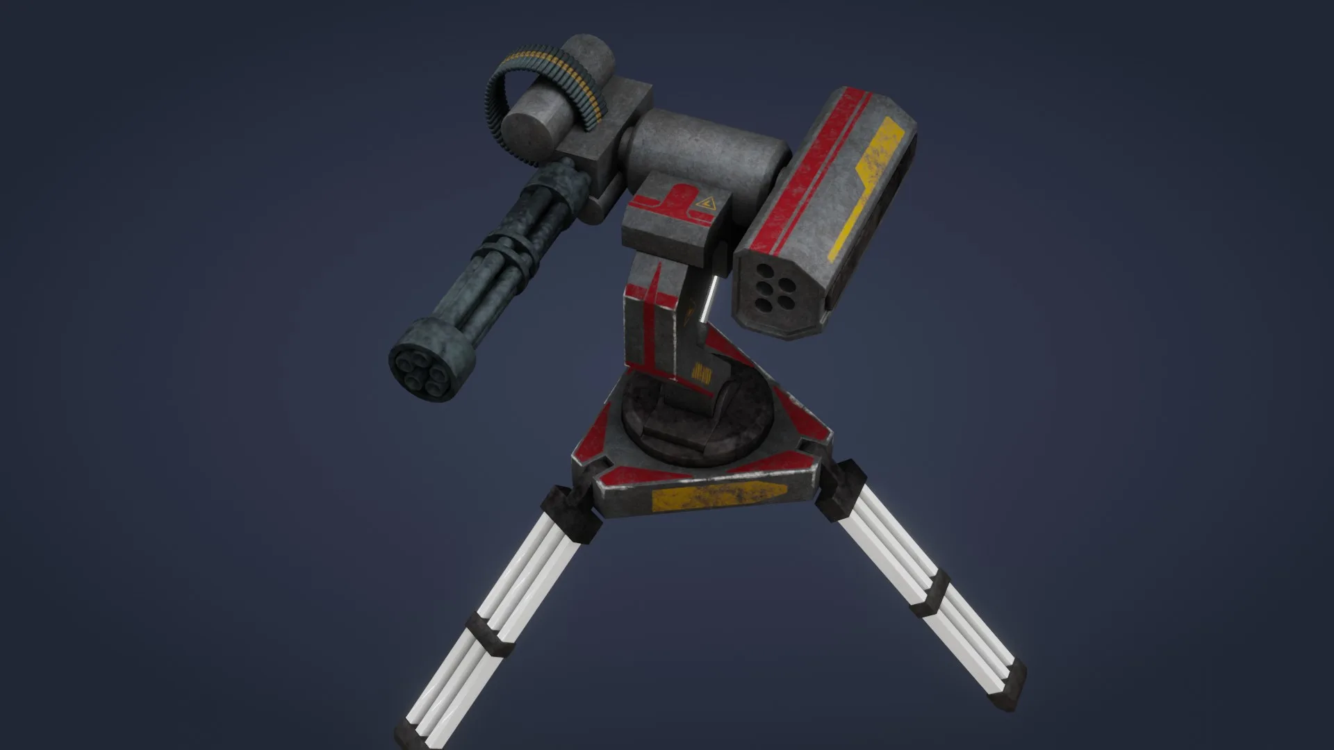 Sci-Fi Turret - Low Poly - Game Ready - PBR