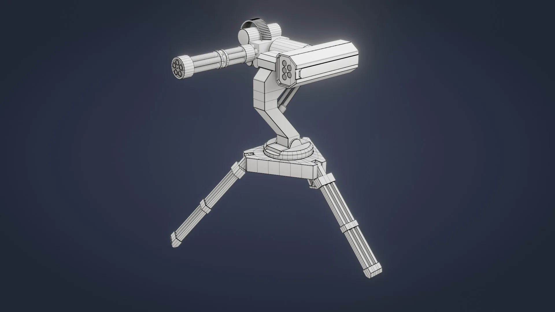 Sci-Fi Turret - Low Poly - Game Ready - PBR