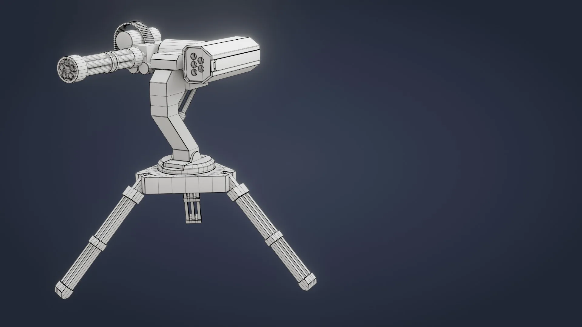 Sci-Fi Turret - Low Poly - Game Ready - PBR