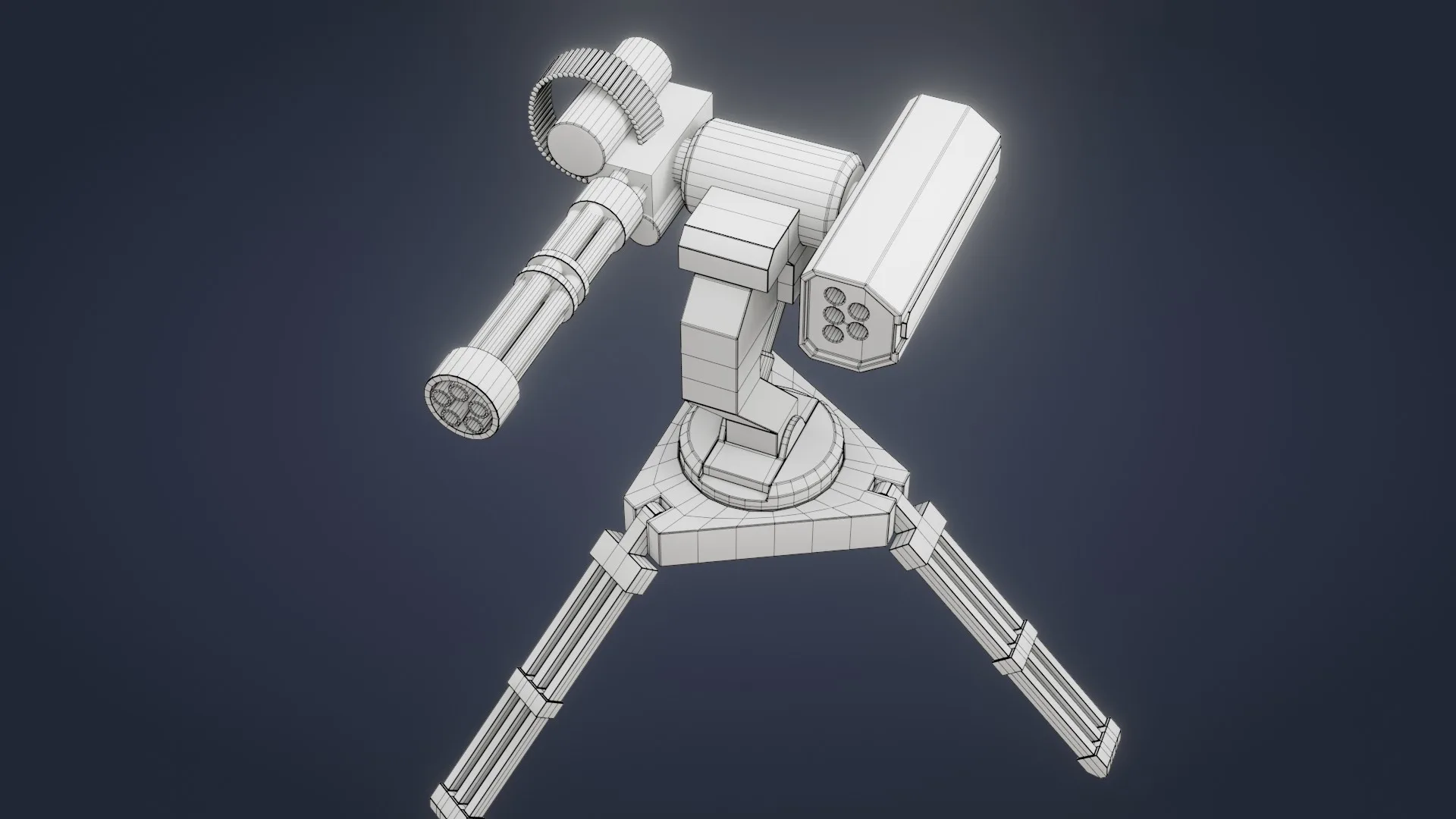 Sci-Fi Turret - Low Poly - Game Ready - PBR