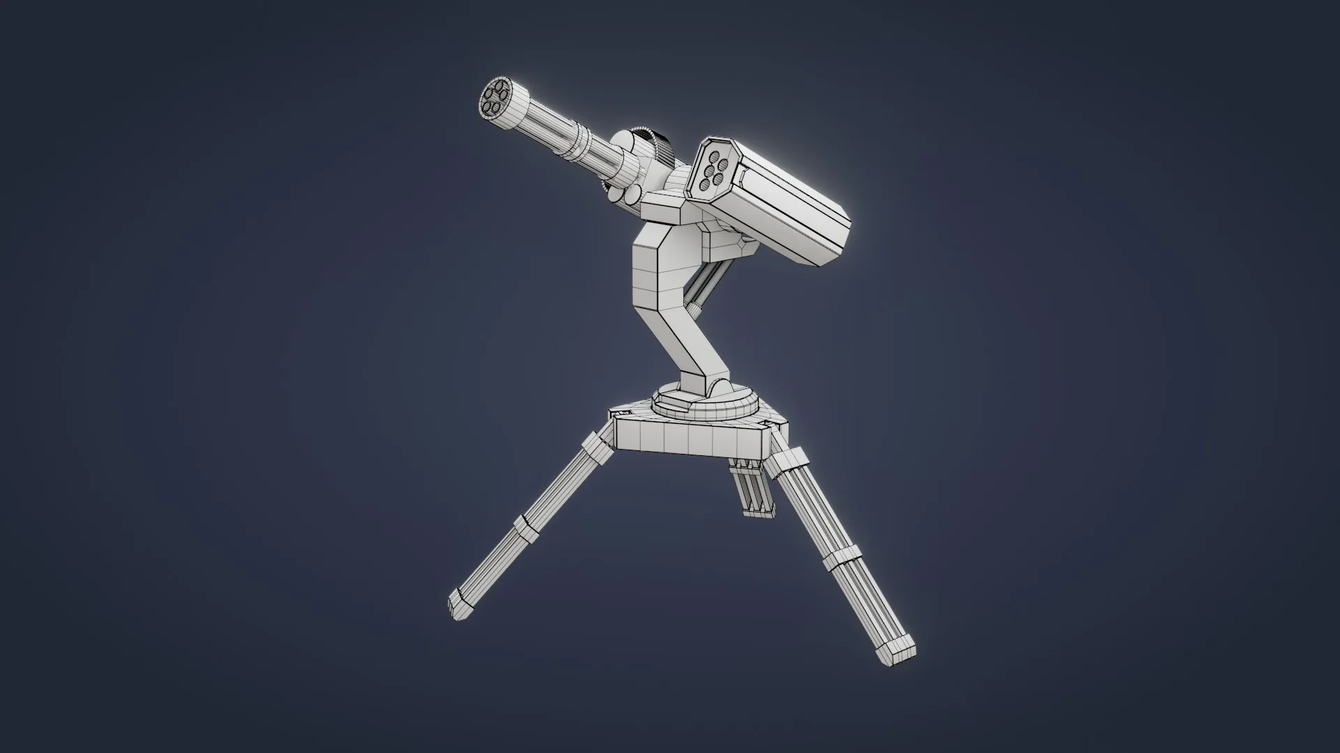 Sci-Fi Turret - Low Poly - Game Ready - PBR