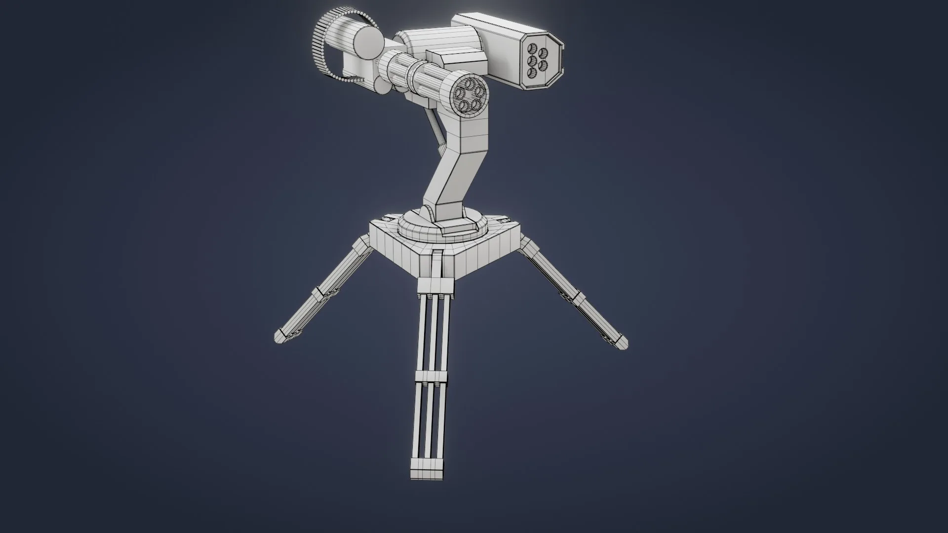 Sci-Fi Turret - Low Poly - Game Ready - PBR