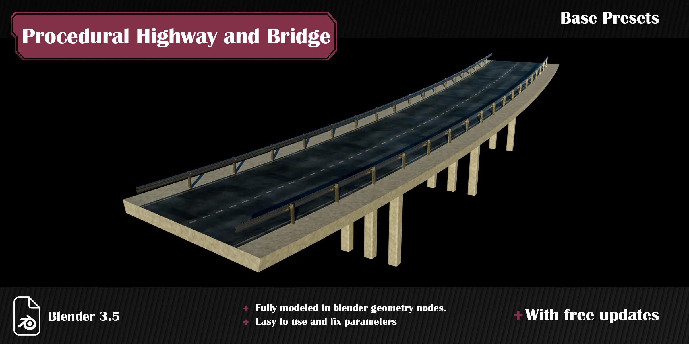 Procedural Highway and Bridge Generator