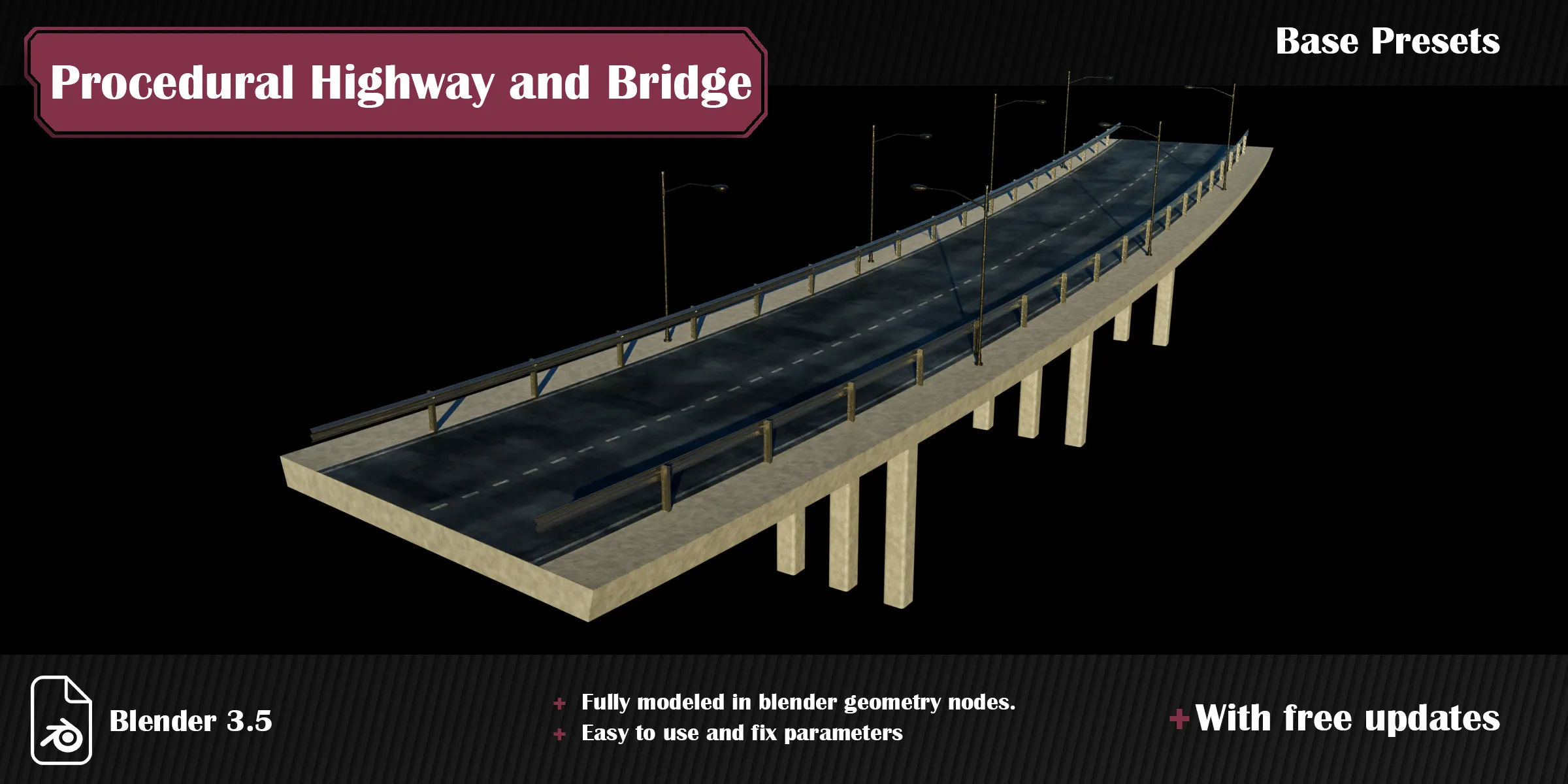 Procedural Highway and Bridge Generator