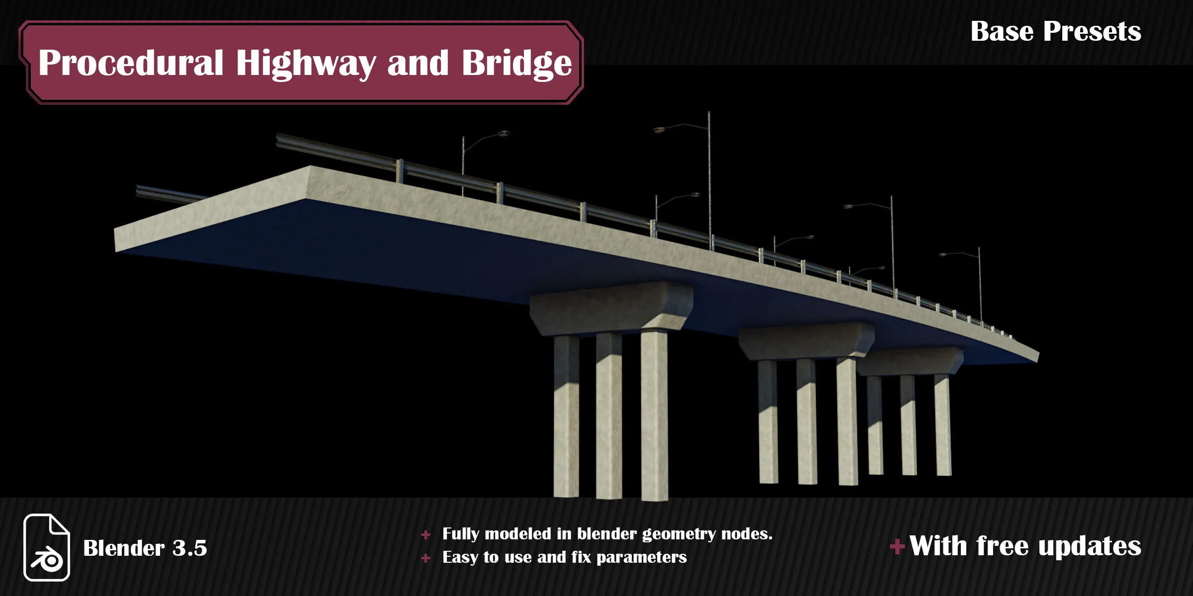 Procedural Highway and Bridge Generator