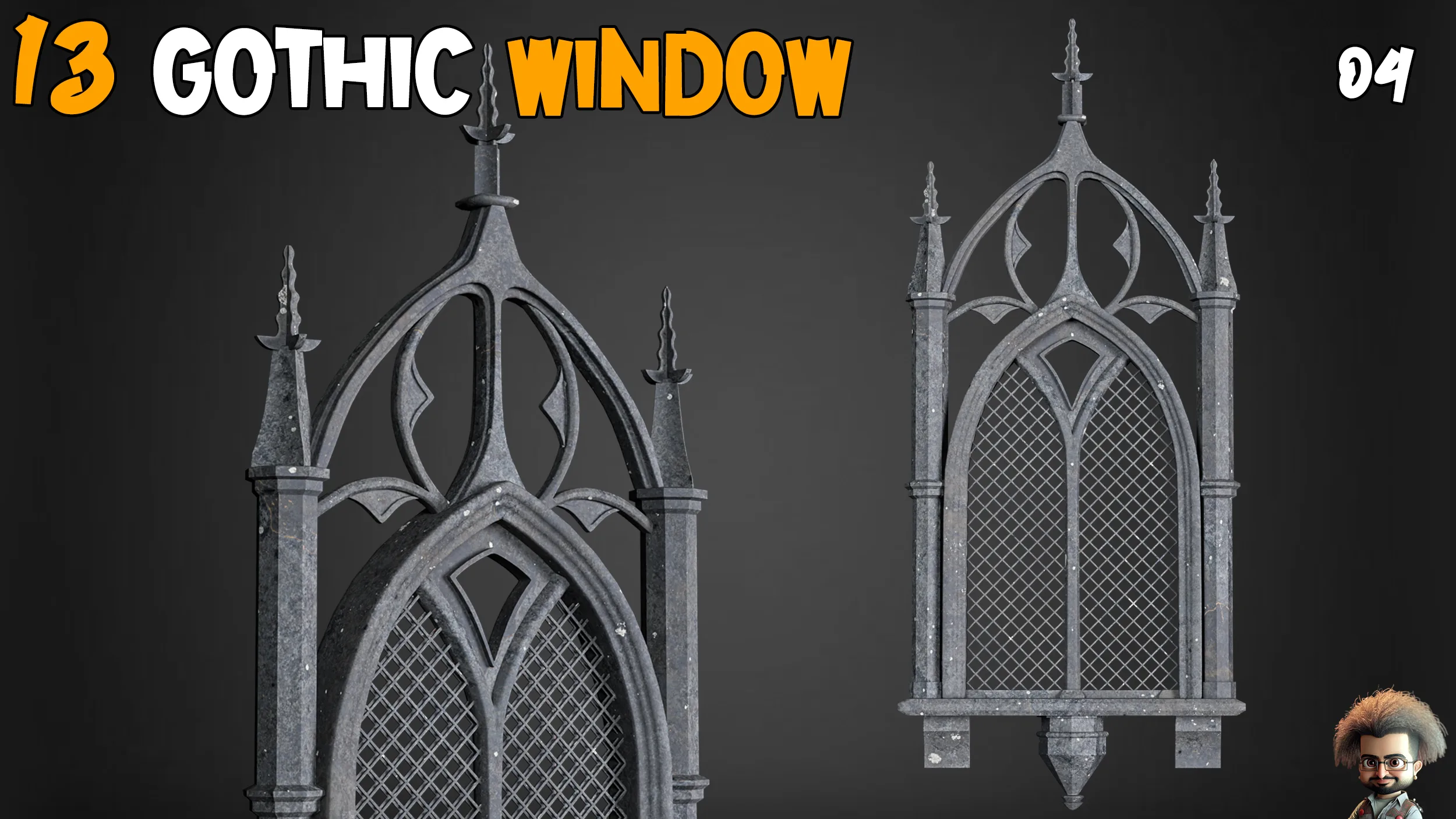 23 Gothic Door & Window 3D Model - Vol 1