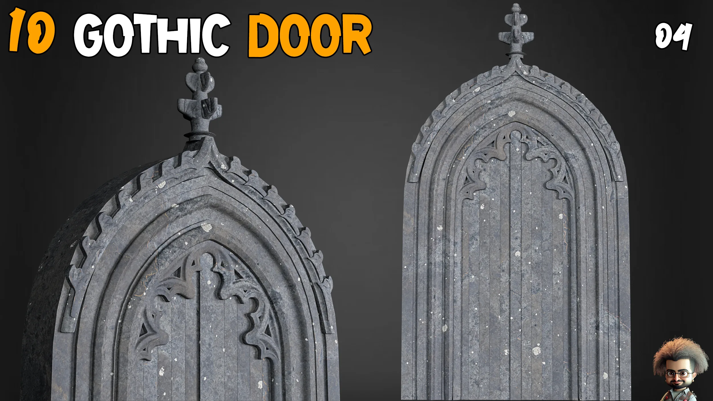 23 Gothic Door & Window 3D Model - Vol 1