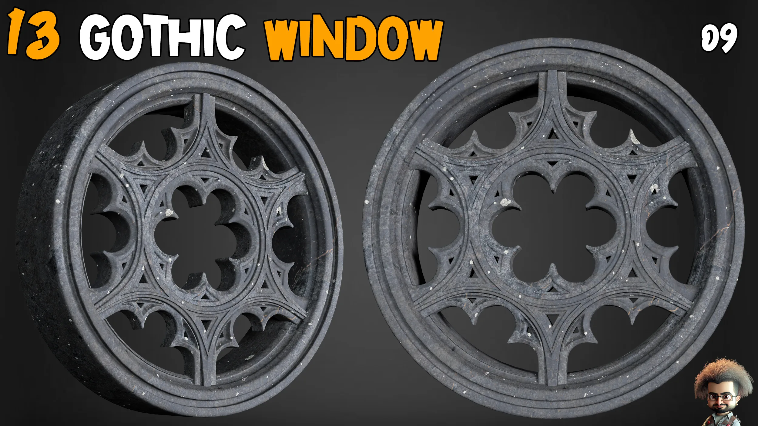 23 Gothic Door & Window 3D Model - Vol 1