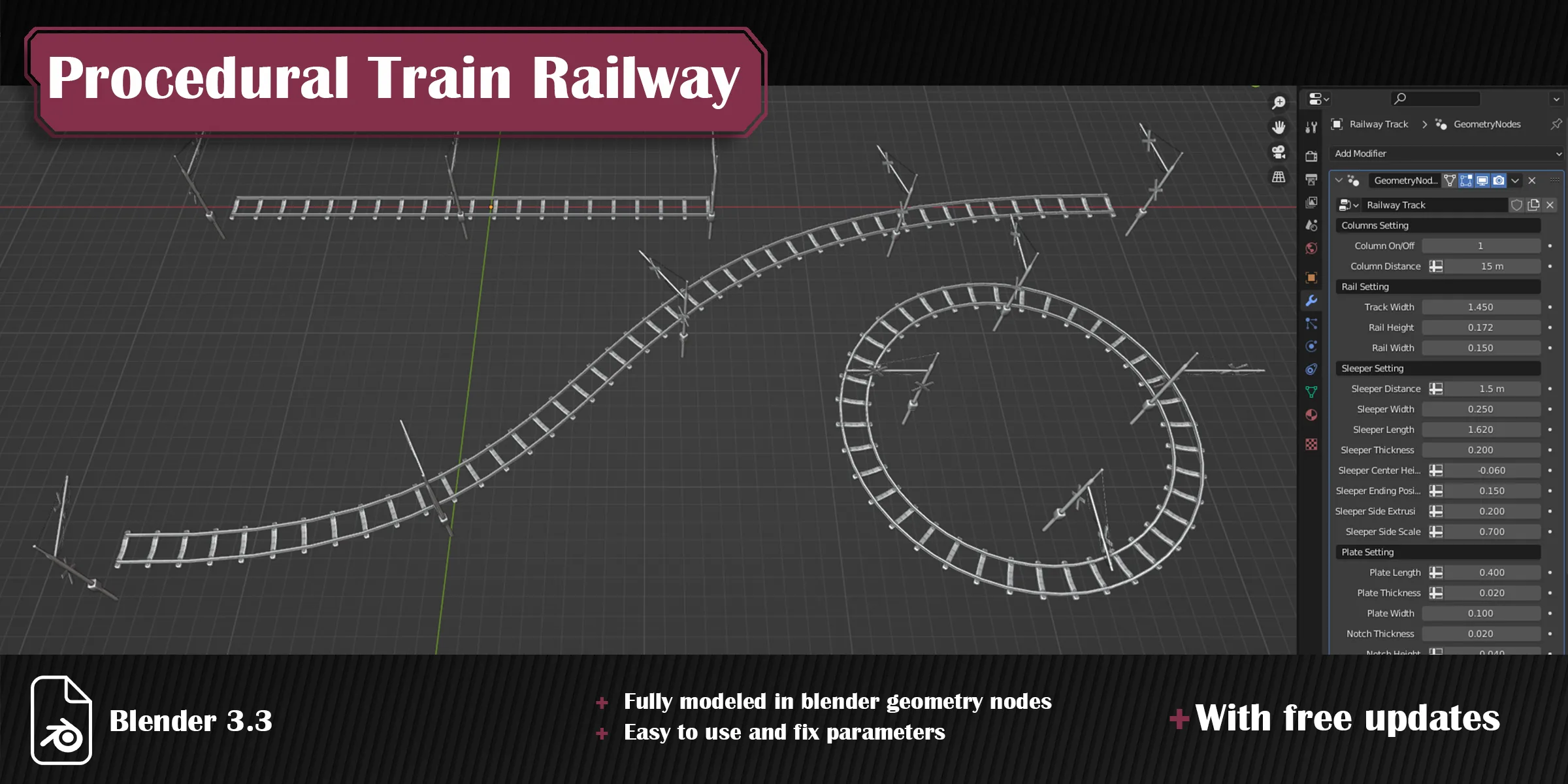 Procedural Train Railway Track