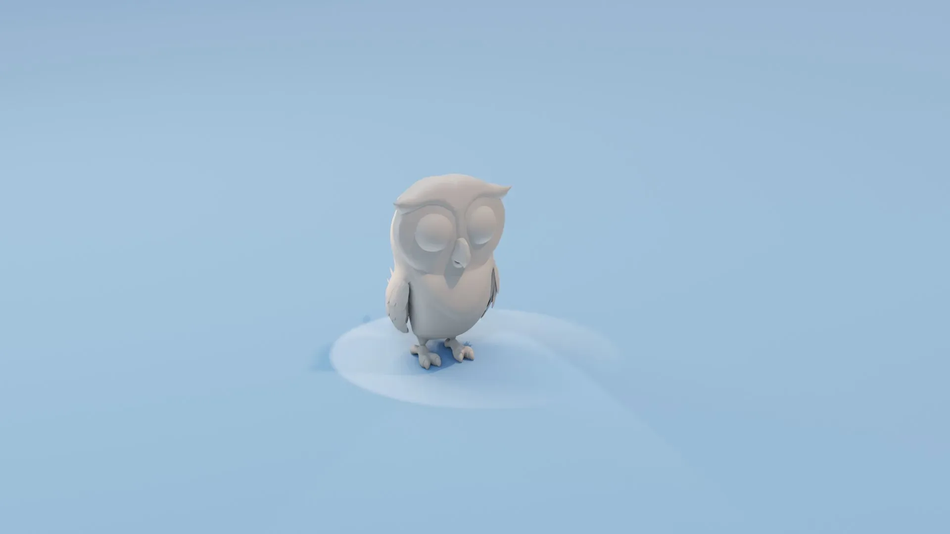 Cartoon Owl Animated and Rigged Base Mesh 3D Model