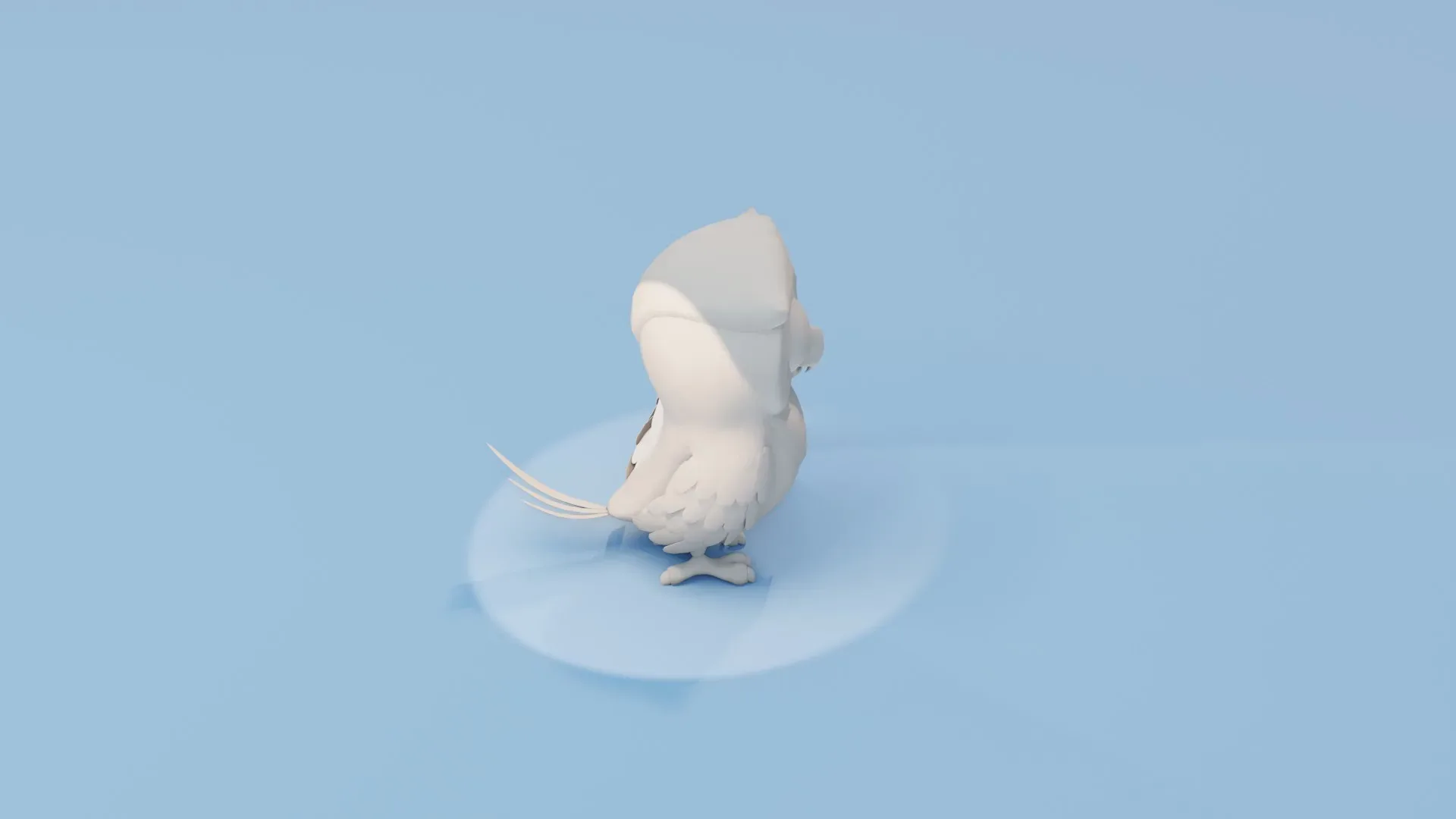 Cartoon Owl Animated and Rigged Base Mesh 3D Model