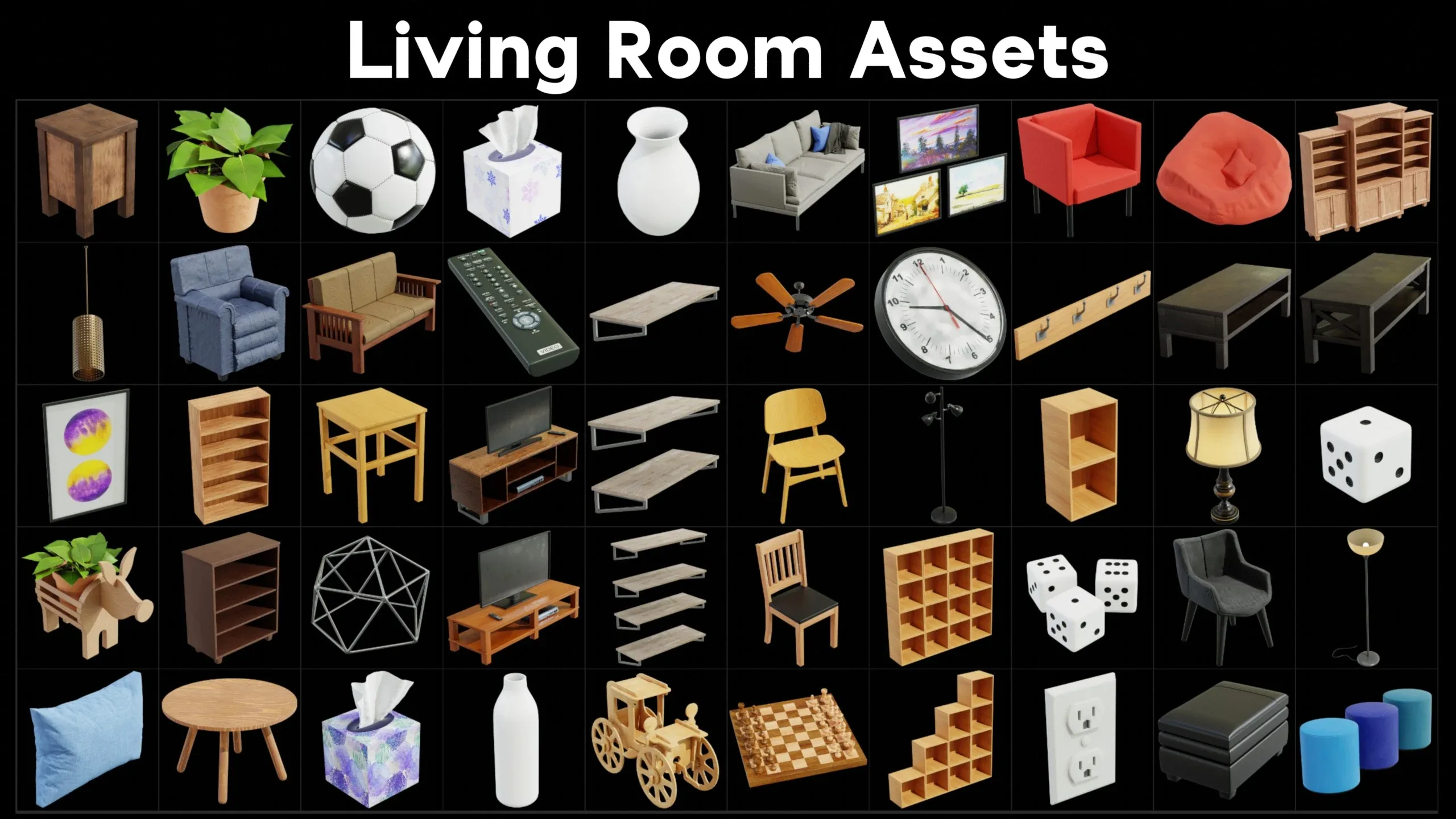 Free Demo - Furniture And Home Asset Pack (Blender)
