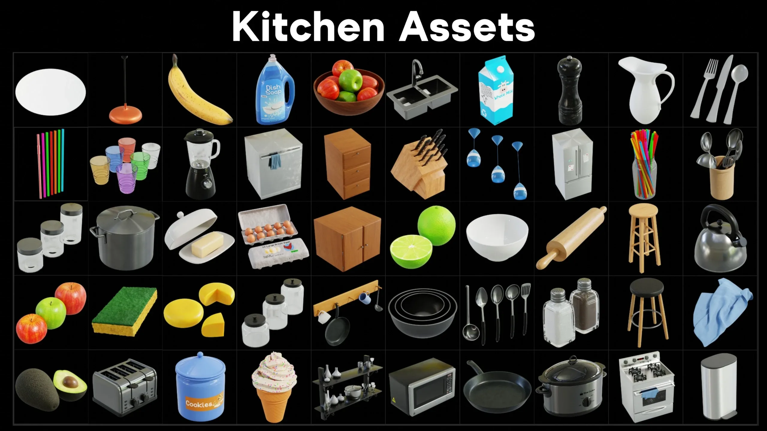 Free Demo - Furniture And Home Asset Pack (Blender)