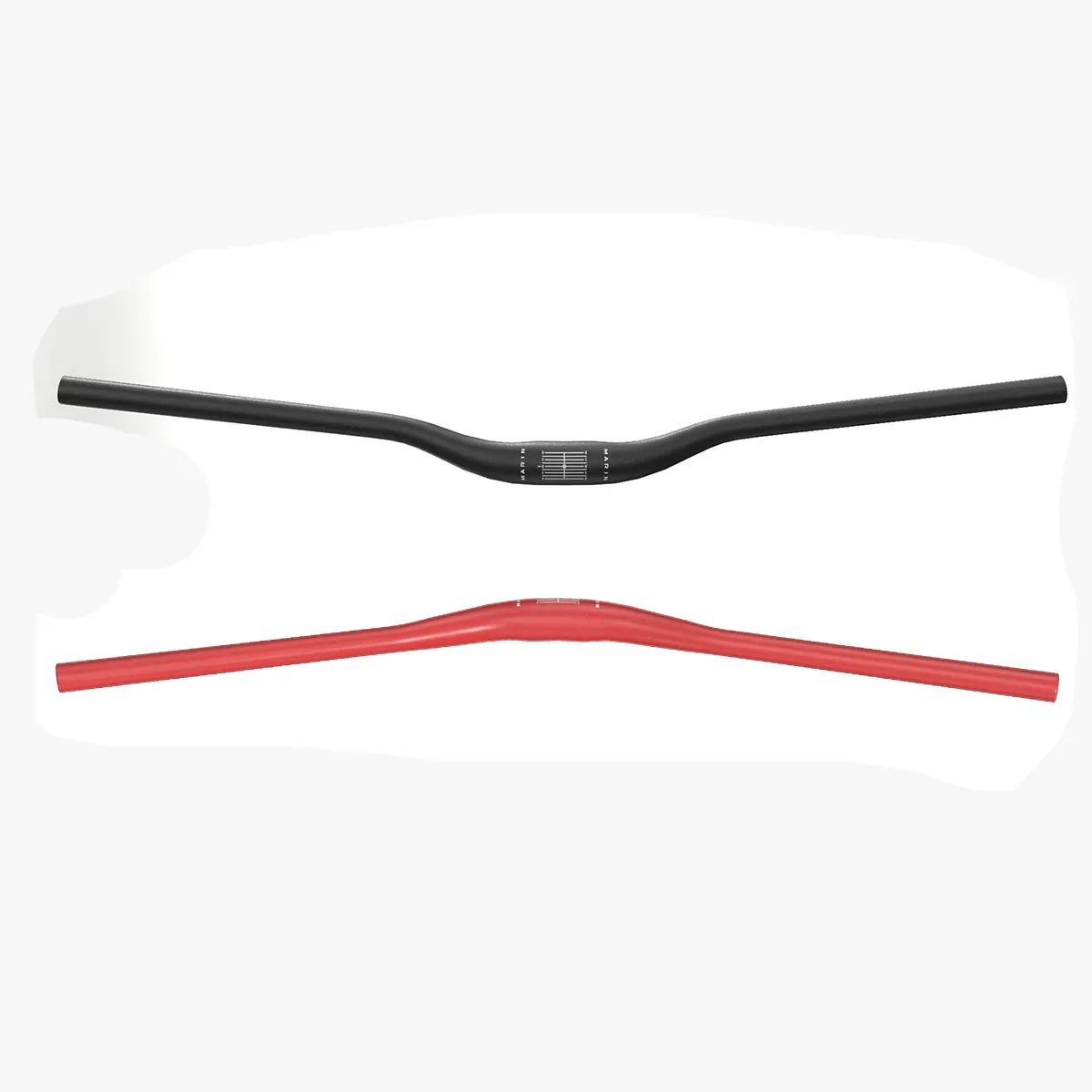 MTB handlebars in black and red