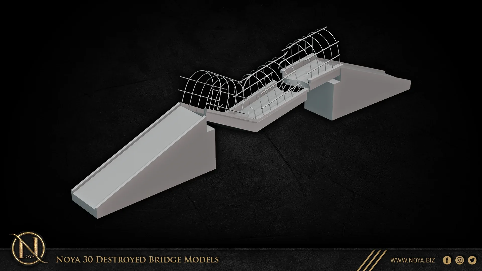 Noya 30 Destroyed Bridge Models