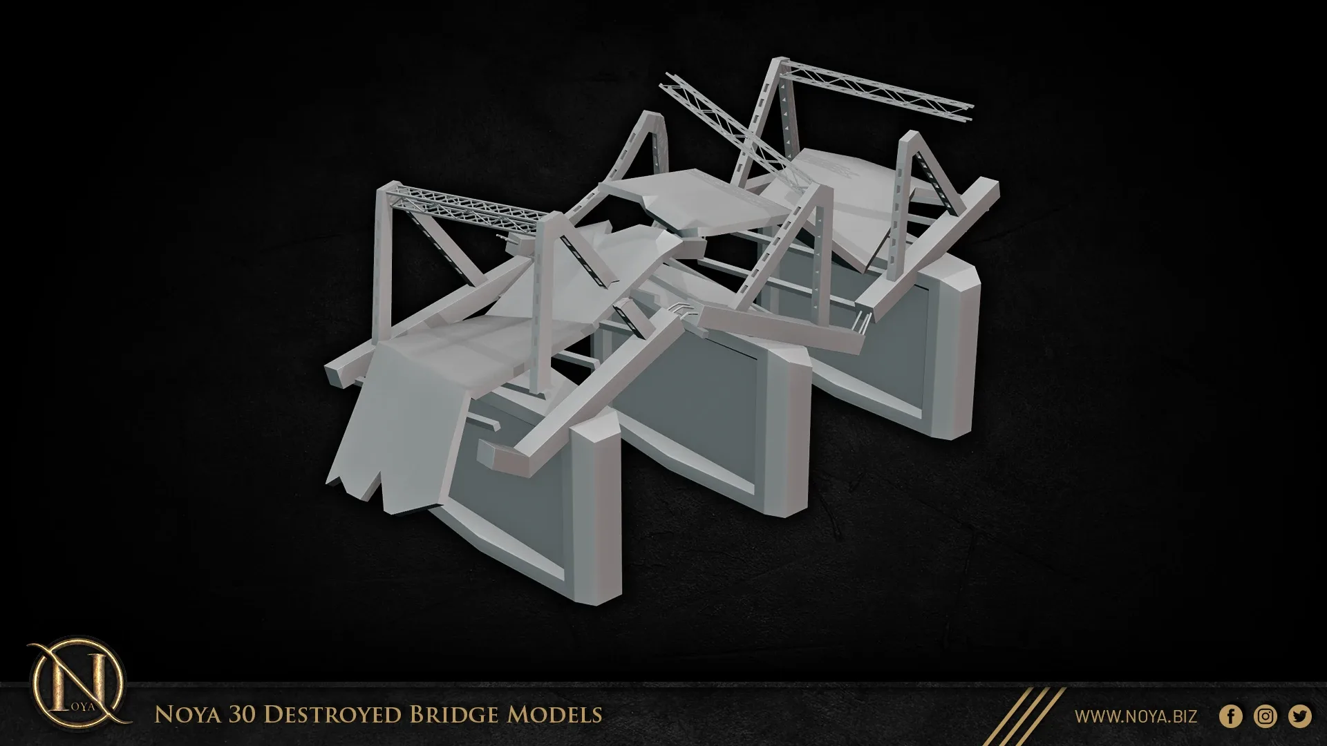 Noya 30 Destroyed Bridge Models