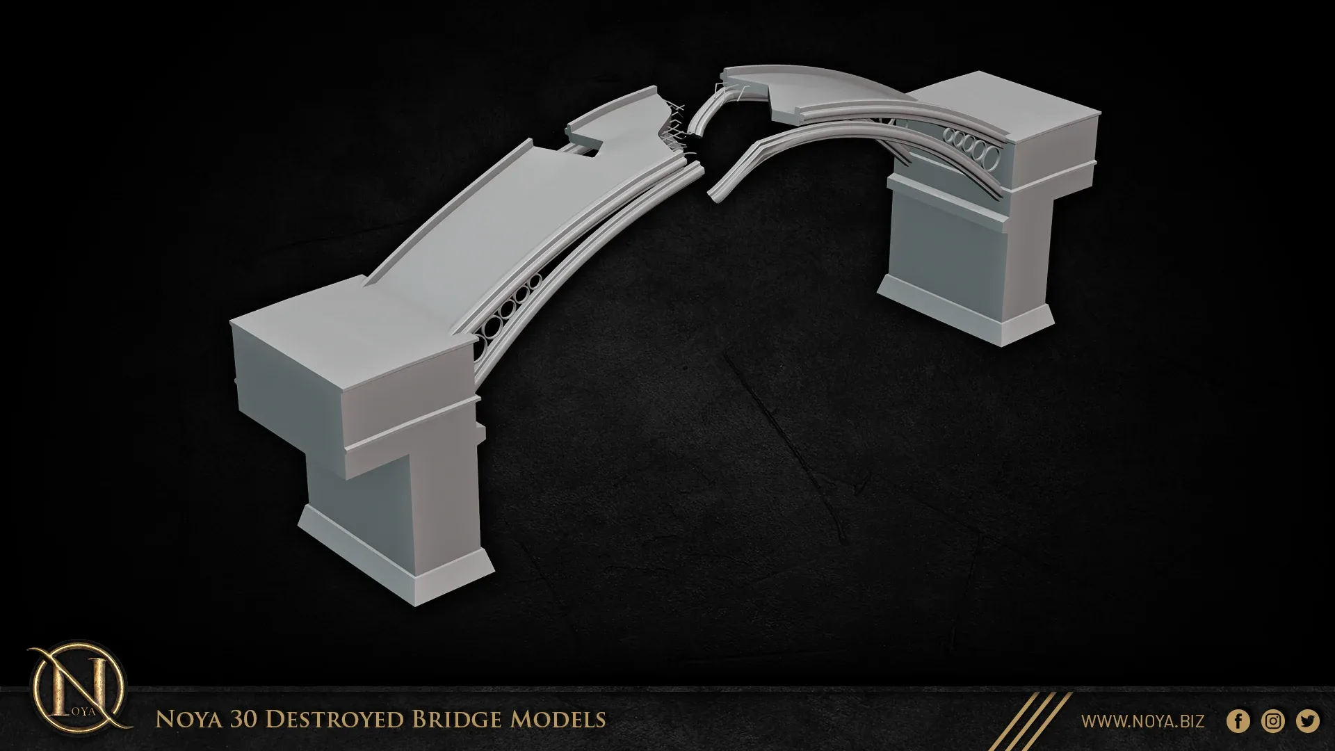 Noya 30 Destroyed Bridge Models