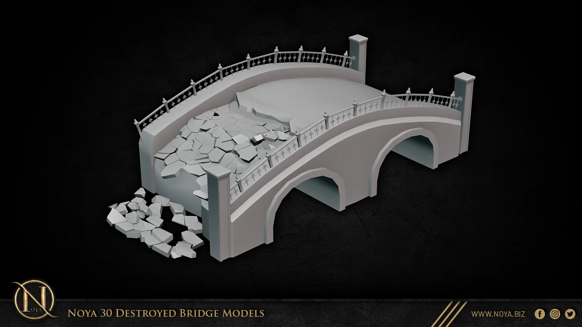 Noya 30 Destroyed Bridge Models